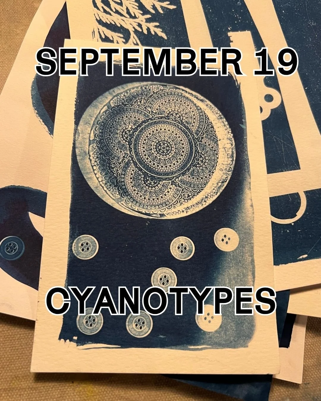 Saturday, September 19th, Cyanotypes