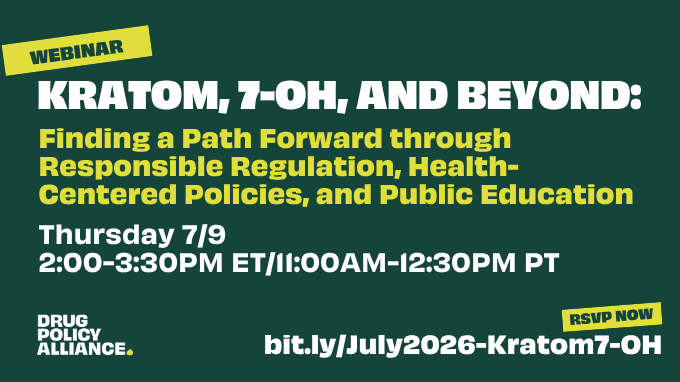 Kratom, 7-OH, and Beyond: Responsible Regulation and Health-Centered Policies