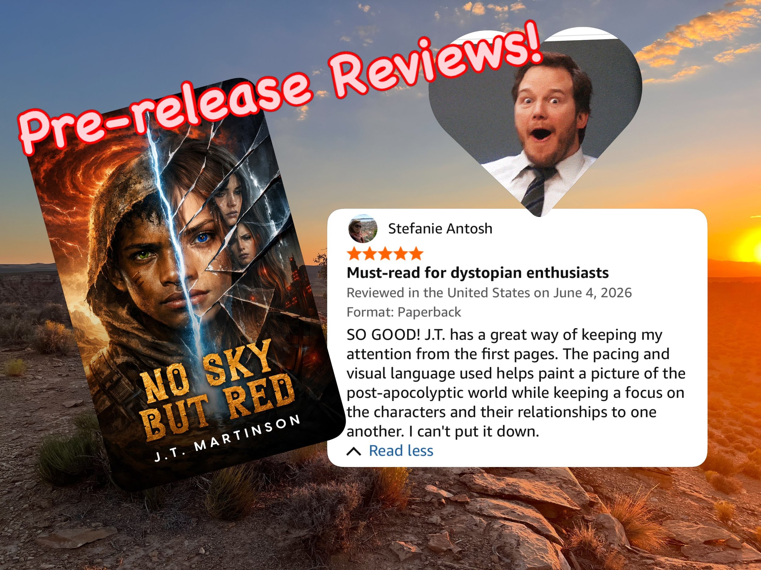 Pre-release reviews are so important! Thanks to those who have added theirs. I&rsquo;m super grateful 🥹 

Look for the PRE-ORDER coming soon!

#noskybutred #indieauthor #yadystopian #fantasyfiction #bookstagrammer