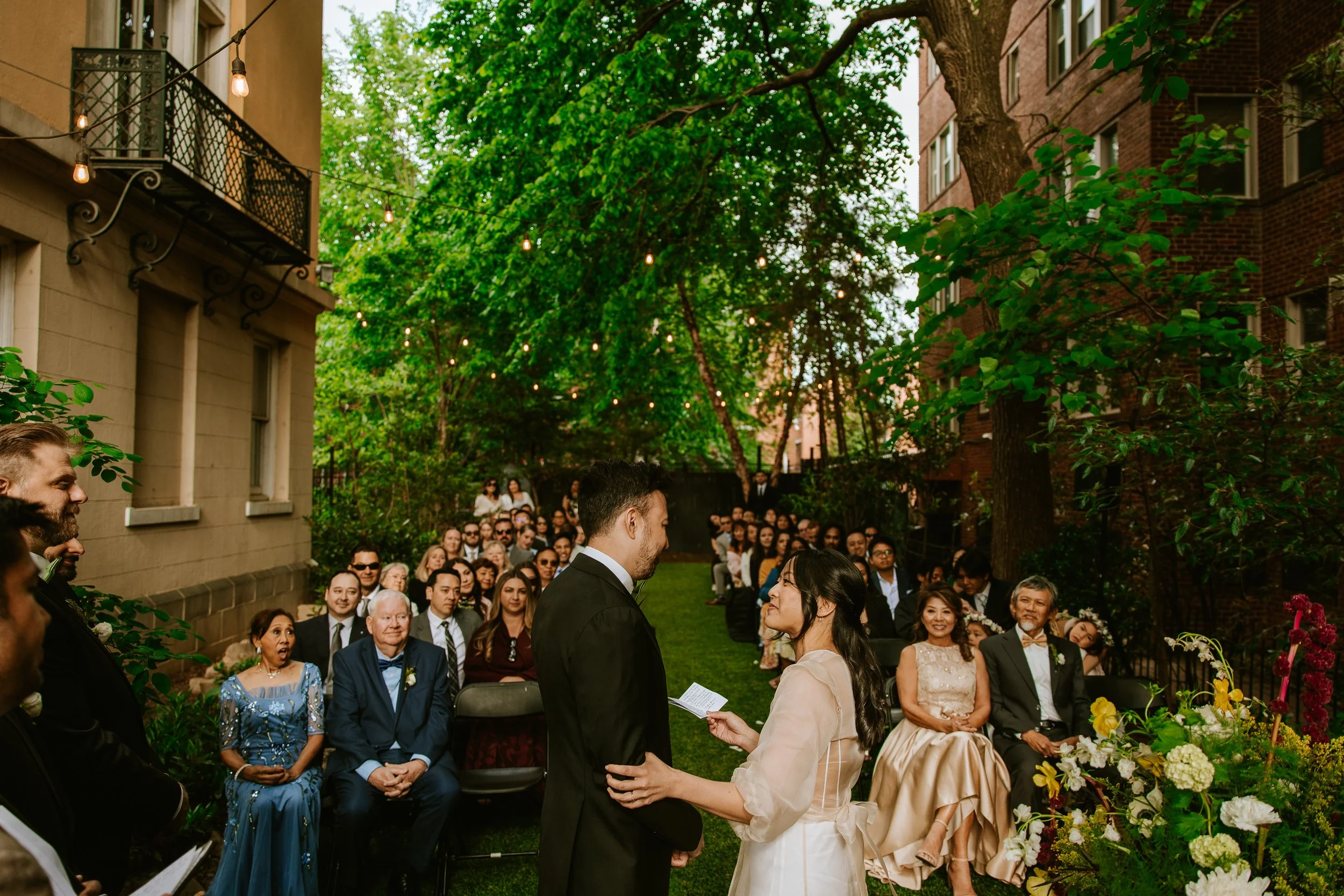 Outdoor wedding ceremony at Josephine Butler Parks Center
