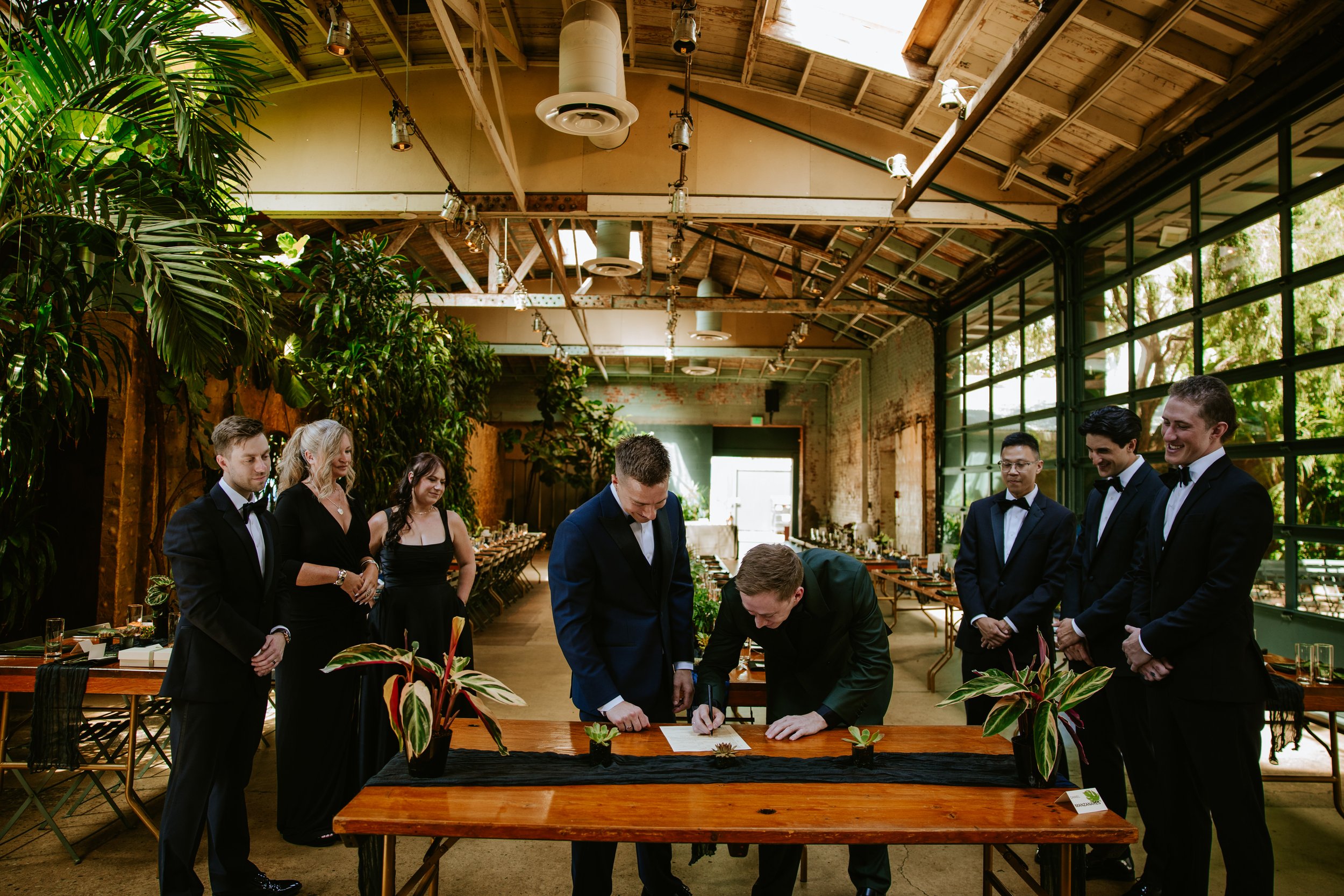 Groom signing marriage contractat Millwick by Marvimon in DTLA