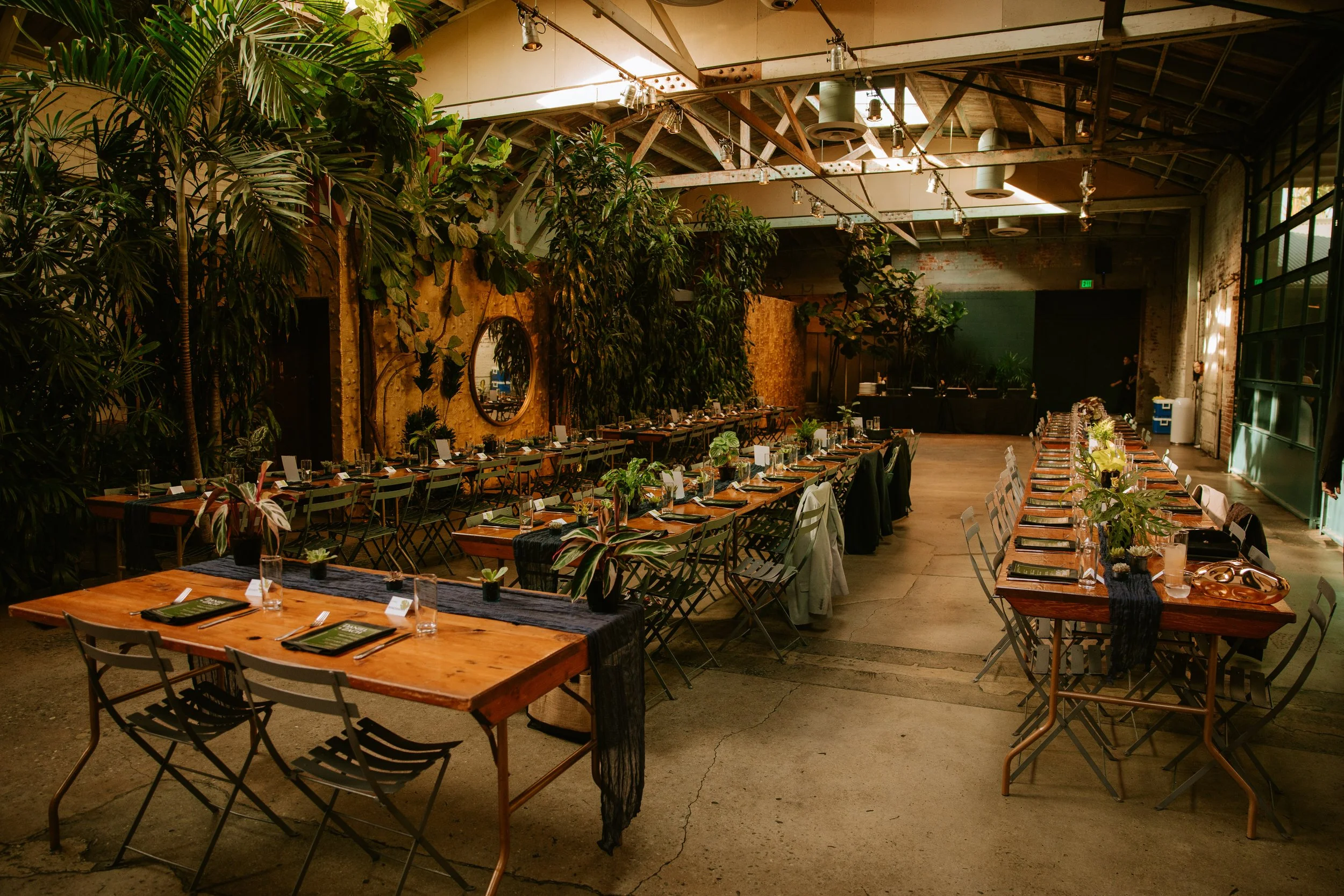 Wedding reception interior at Millwick by Marvimon in DTLA