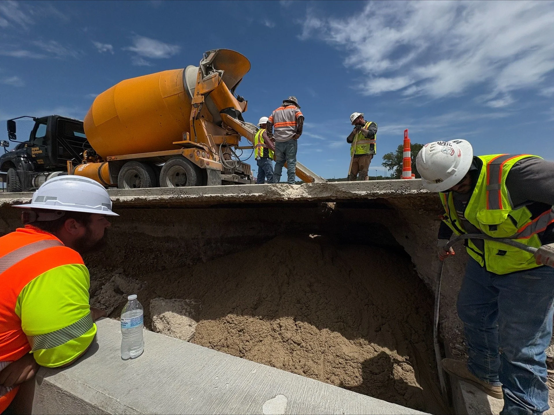 We&rsquo;re glad to have the opportunity to continue helping the residents of Ingram and Hunt and to partner with our friends at TxDOT to do so. One of the most dangerous hazards from the flood was the undermined section of SH 39 at Ingram Dam, which