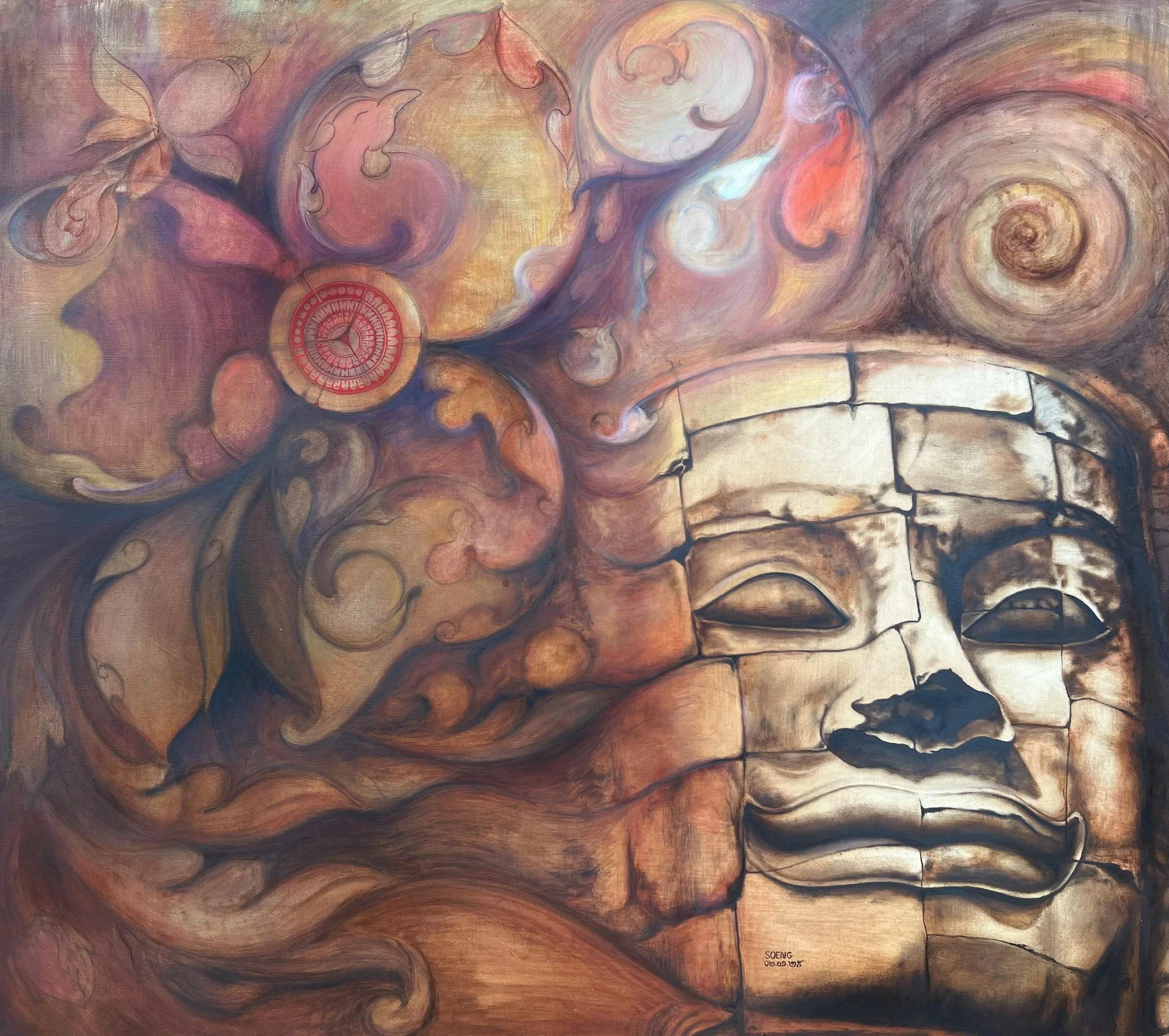 Set Soeng (b. 2001)
Mirror, 2024
Oil on Canvas
80x90cm.