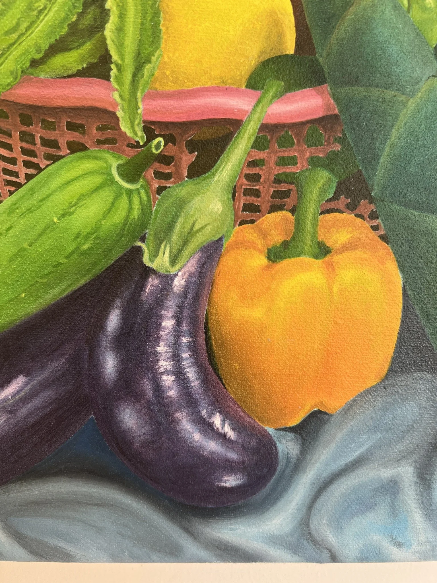  Lon Loun (b. 2002) Vegetable Basket, 2024 Oil on Canvas 50x70cm 