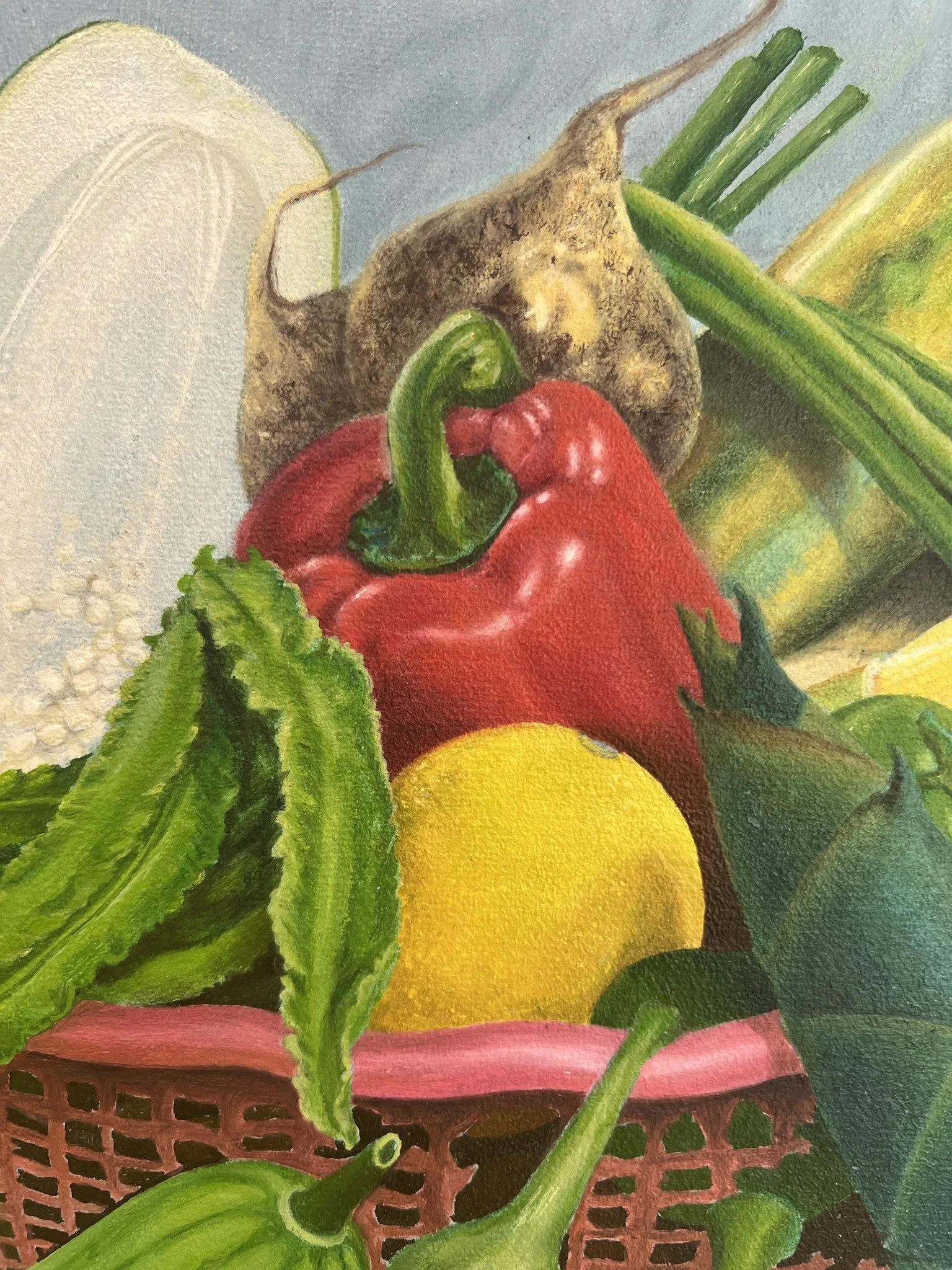  Lon Loun (b. 2002) Vegetable Basket, 2024 Oil on Canvas 50x70cm 