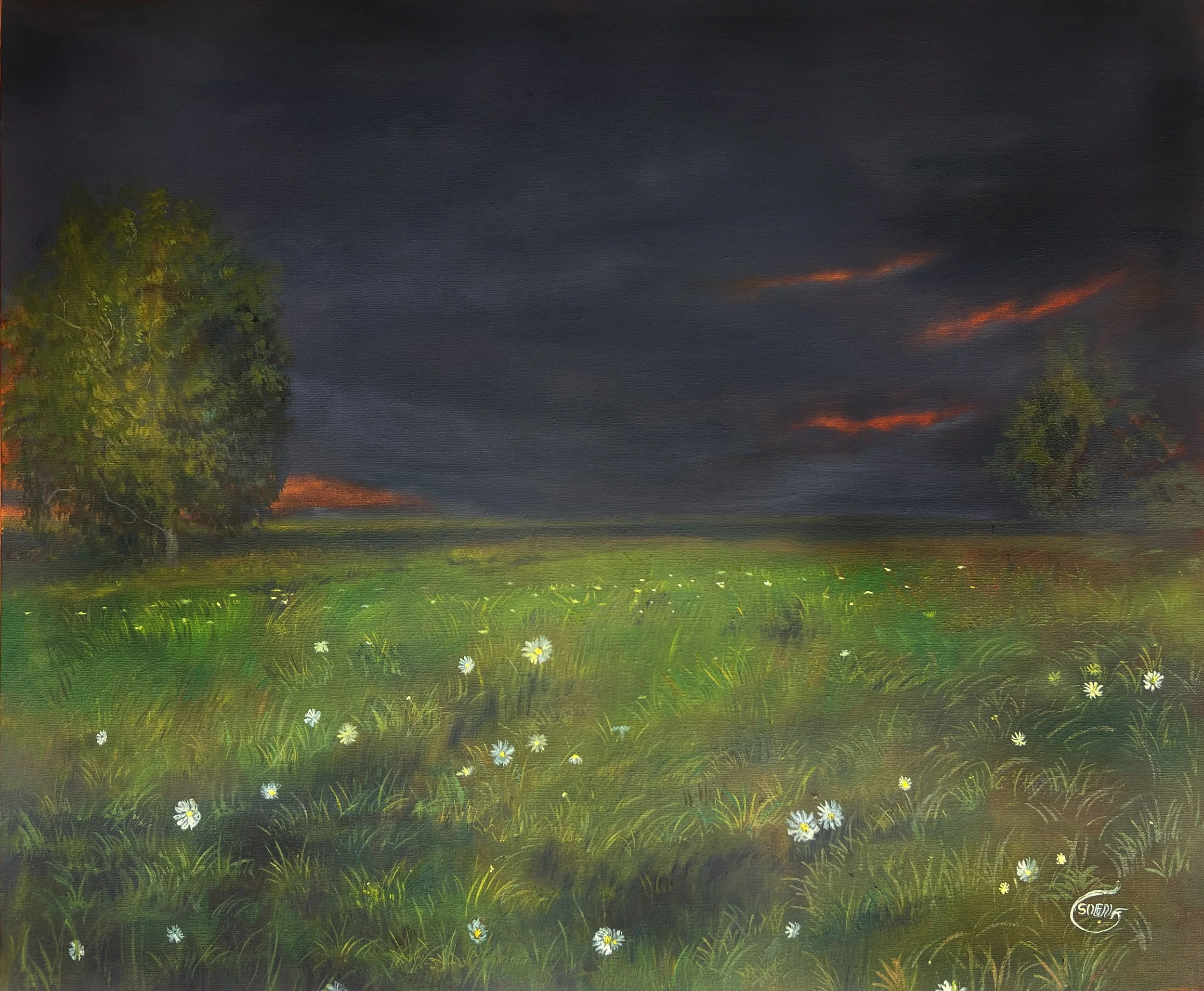 Set Soeng (b. 2001)
Before the Sunrise, 2025
Oil on Canvas
60x50cm.