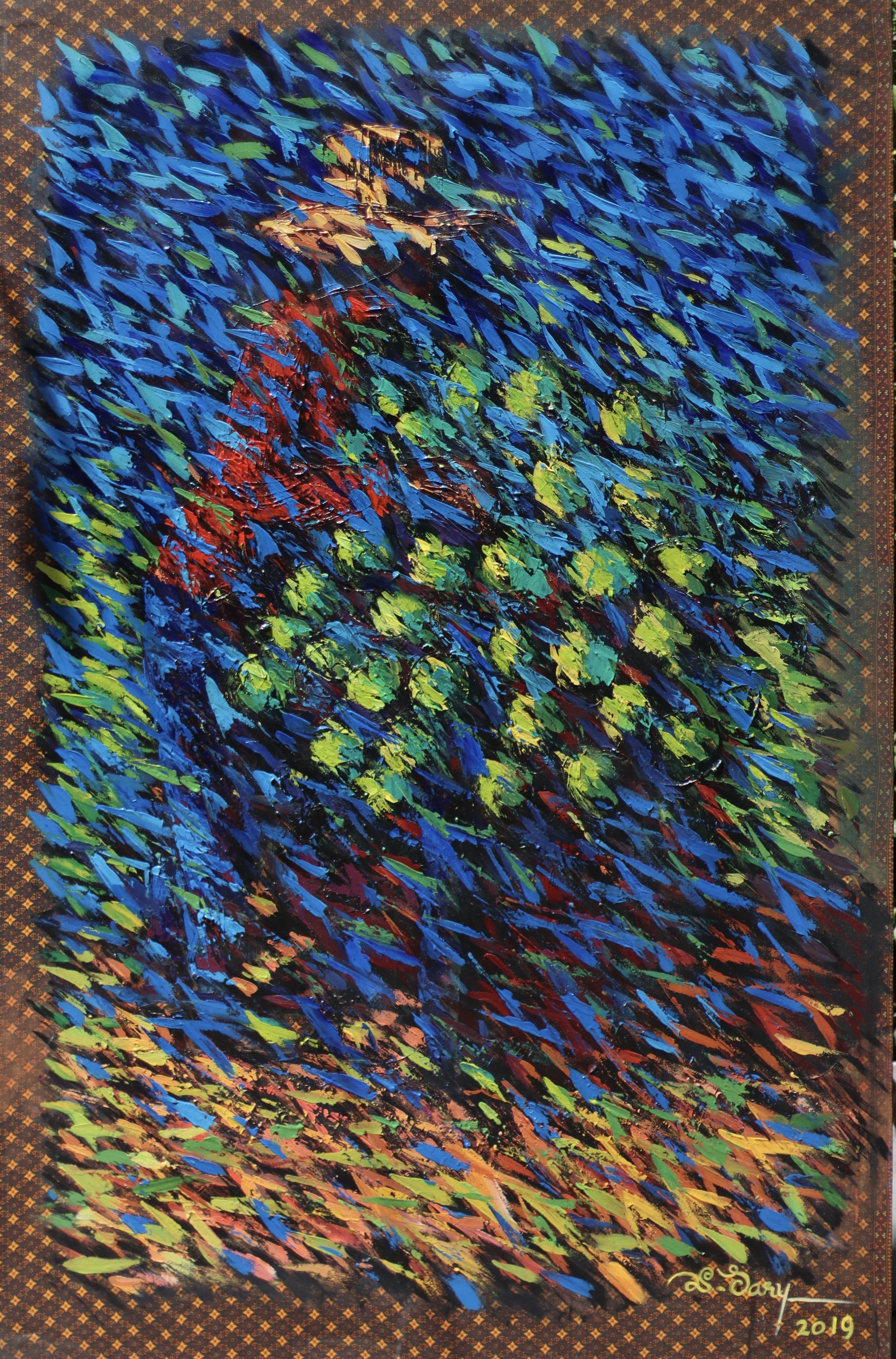 Sary Nou,  Coconuts Siem Reap , 2019, Acrylique sur toile, 100 × 150 cm