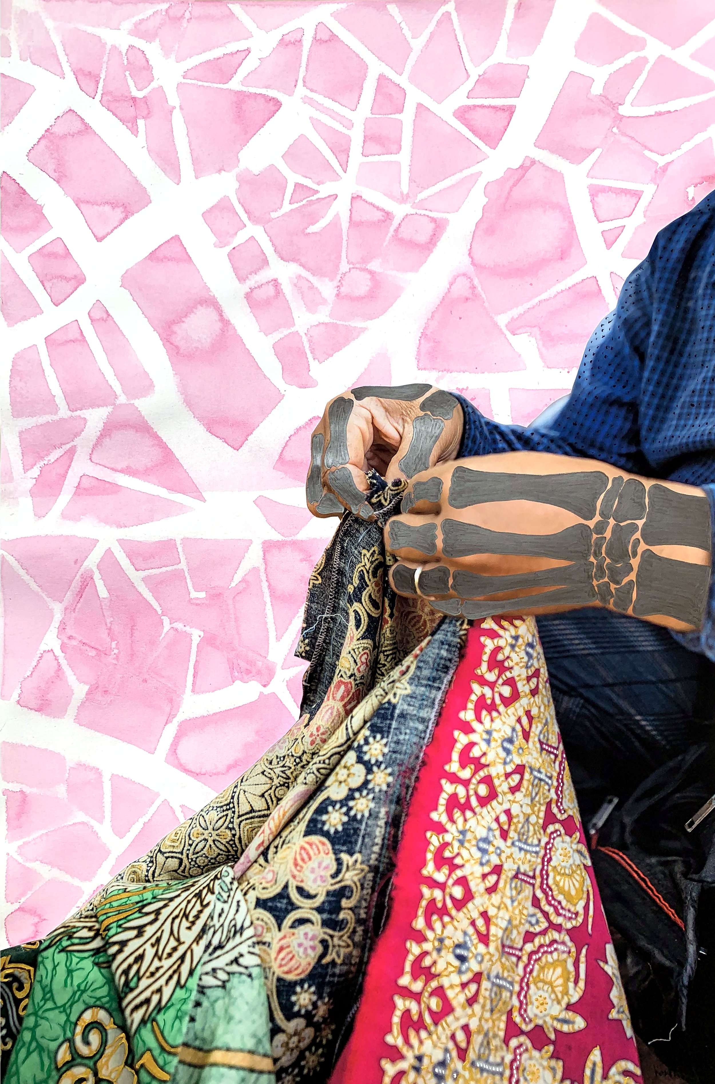 Kanha Hul,
Required, 2021,
Photo, Acrylic, Ink and Graphite,
60x40cm