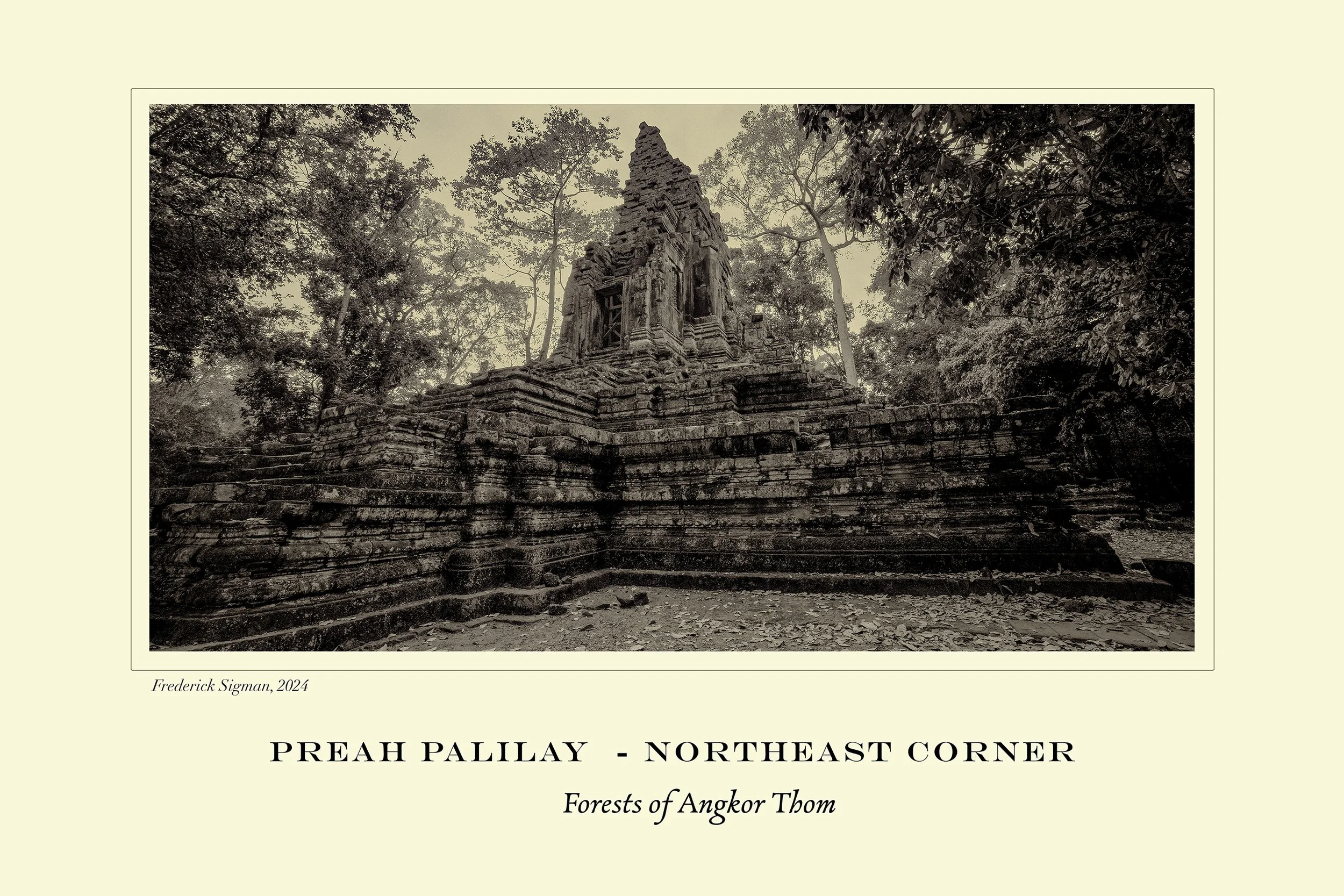 Frederick Sigman
Preah Palilay - Northeastern Corner, Forests of Angkor Thom, 2024
Digital Ink Print
