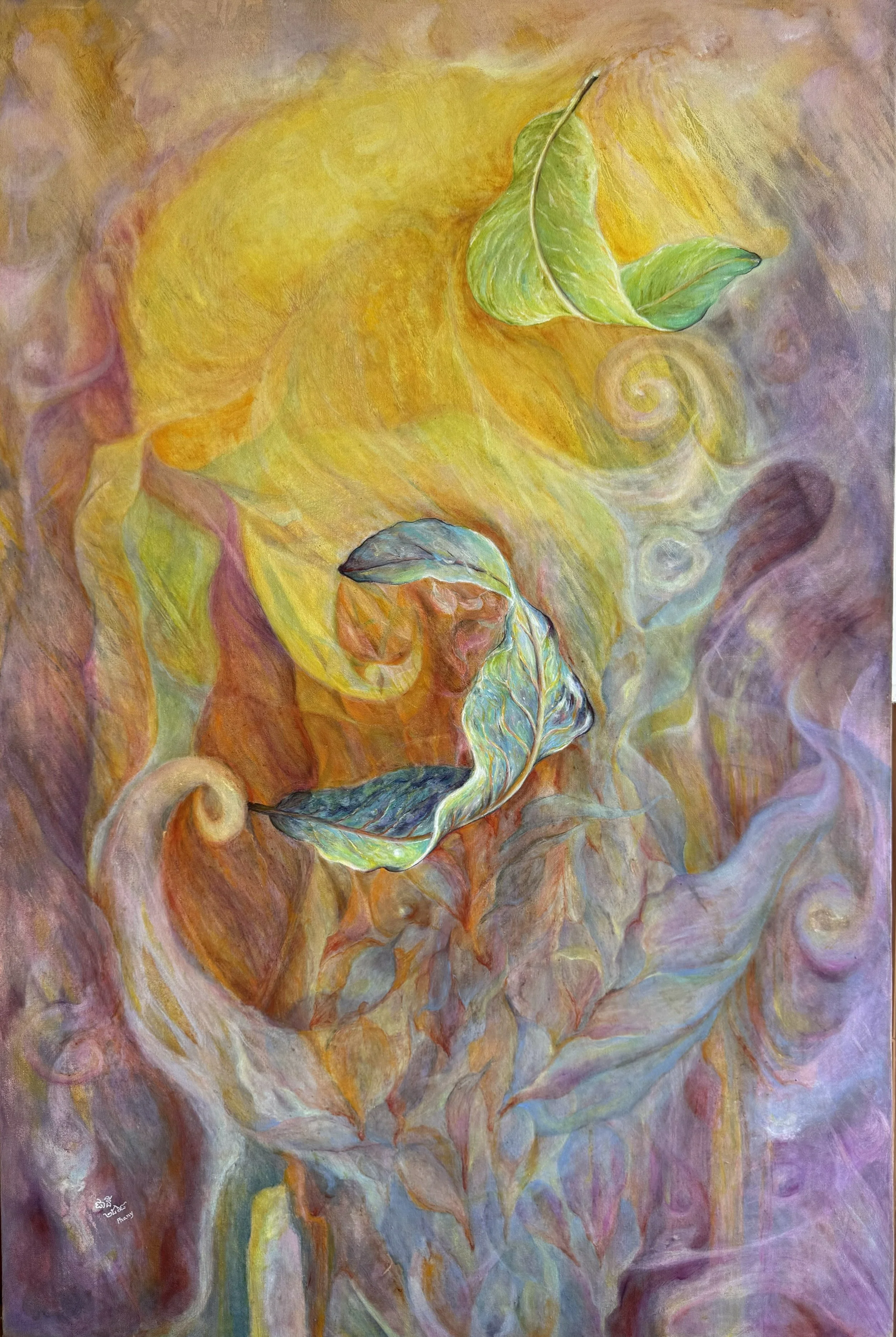 Sor Sophany, Who I Am, 2024, Oil on Canvas, 100x150cm