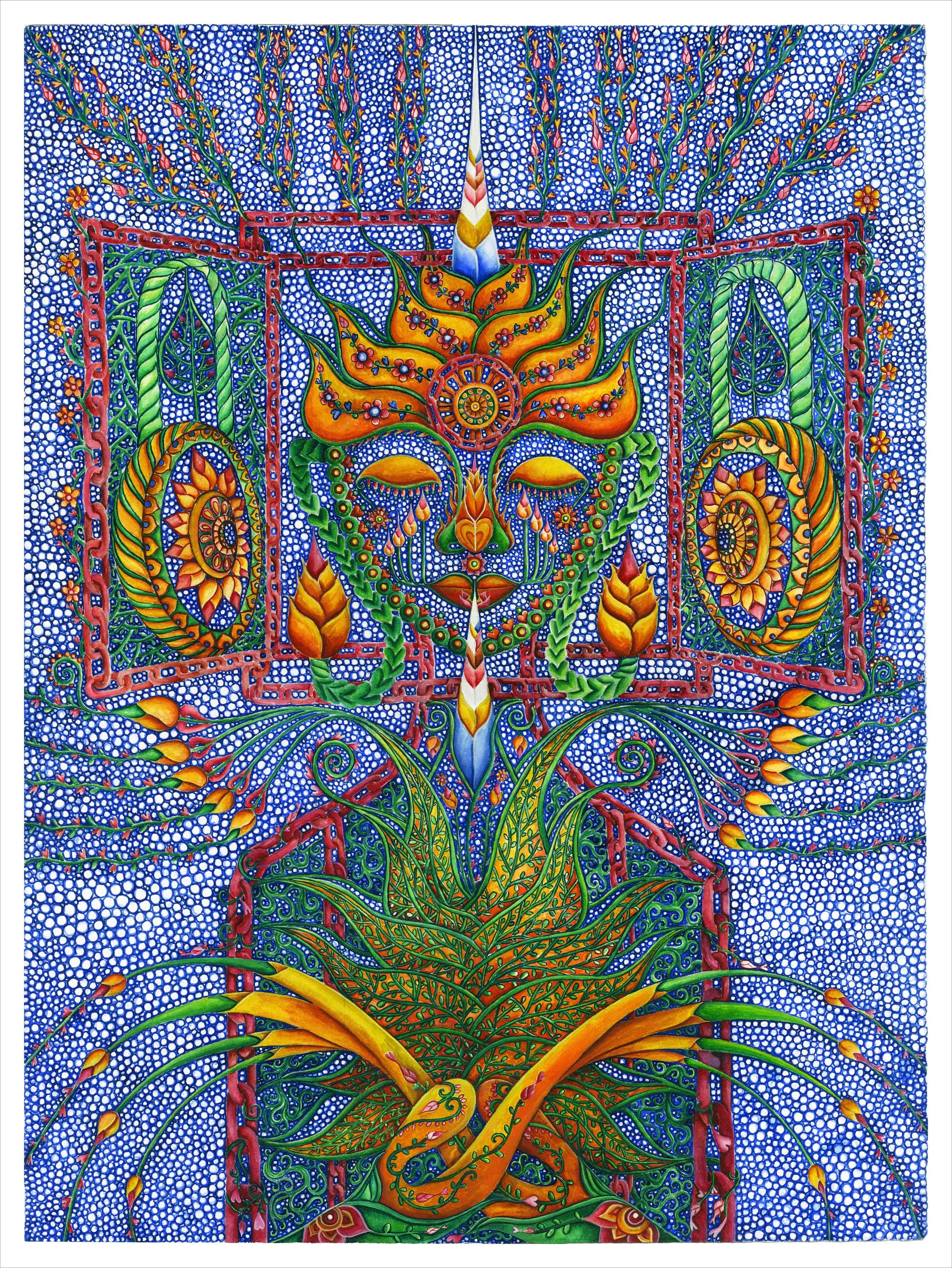 Touch Khchao,
Please Let me Search About Me, 2025,
Watercolor on Archival Paper,
57x76.5cm