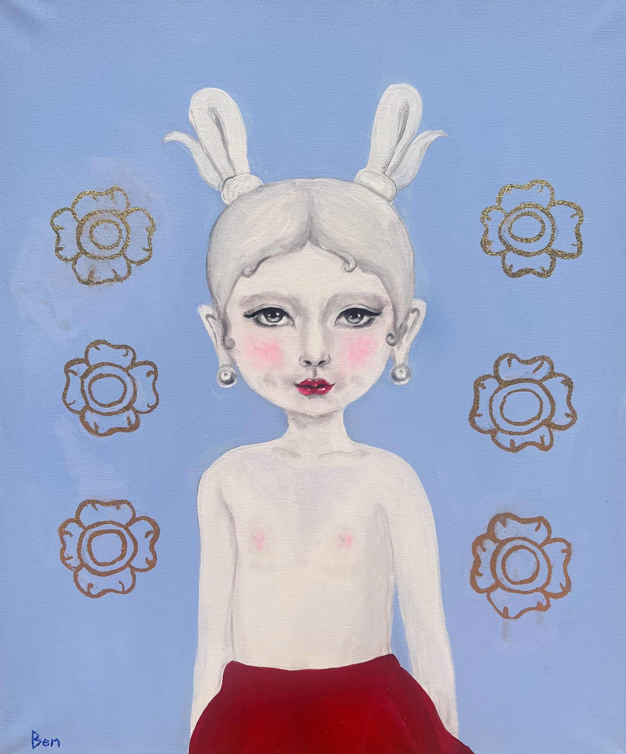 Lon Loun (b. 2002)
Vegetable Basket, 2024
Oil on Canvas
50x70cm.