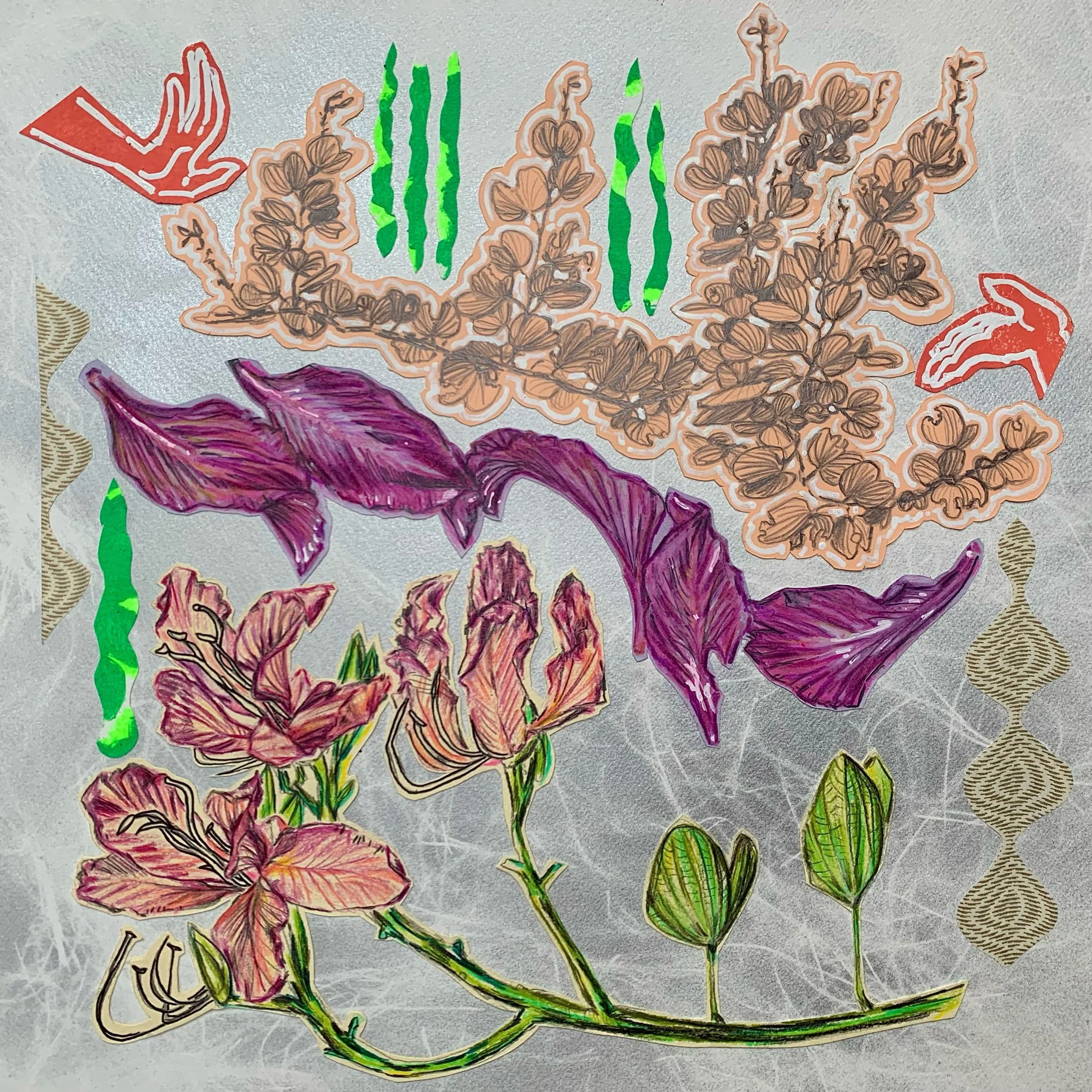 Ross Harris (b. 1982)
Crown II (mothers driftwood), 2022
Collage
30x30cm.