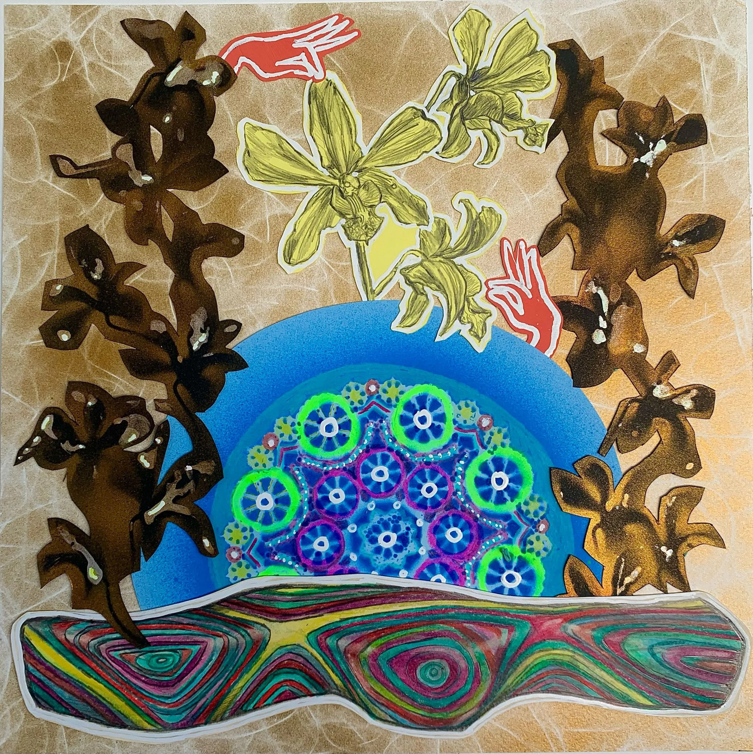 Ross Harris (b. 1982)
Crown I, 2022
Collage
30x30cm.