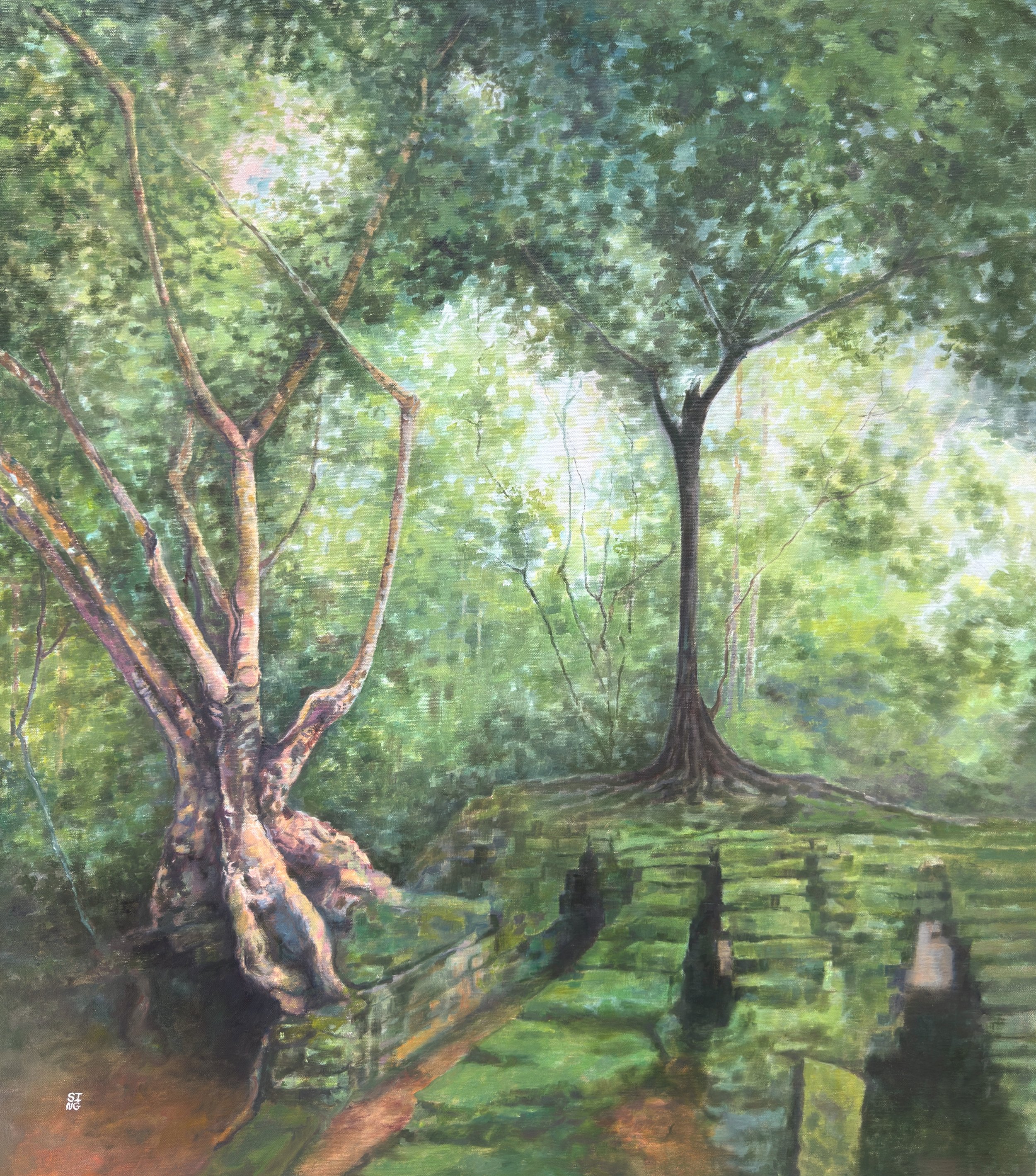 Set Soeng  
Spean Thma Bridge, 2026 
Oil on Canvas 
80x90cm. 