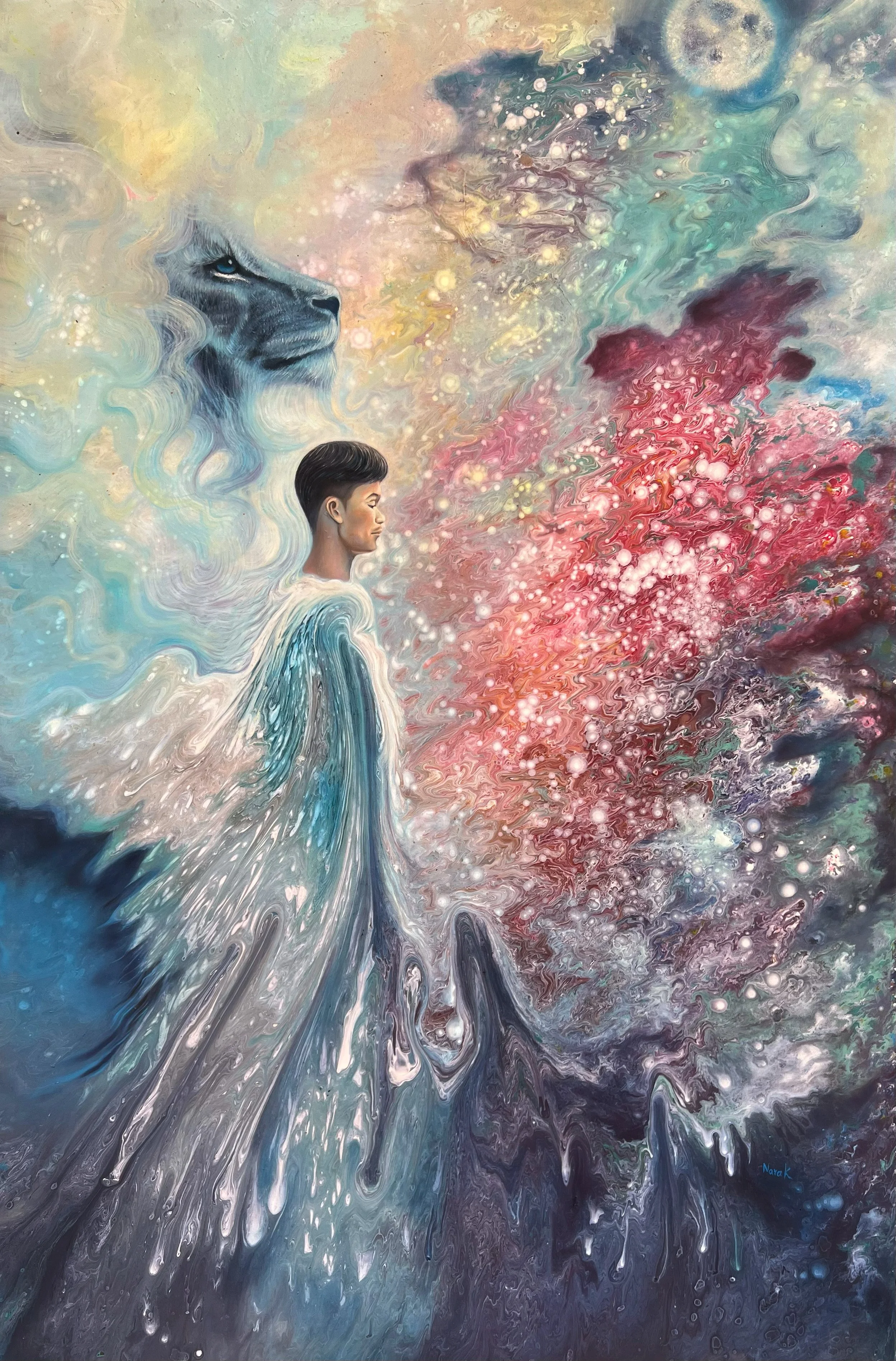 Channarak Thy,
Be Yourself, 2025,
Oil and Acrylic on Canvas,
120x80cm