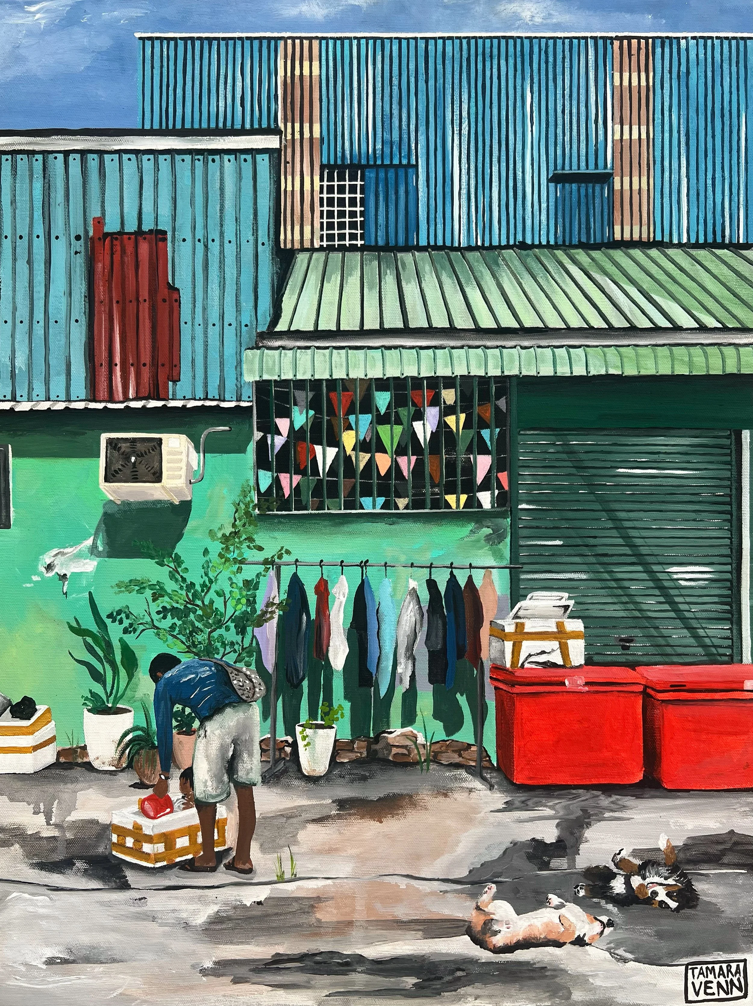 Tamara Venn 
Bath Time, 2025 
Acrylic on Canvas 
45x60cm. 