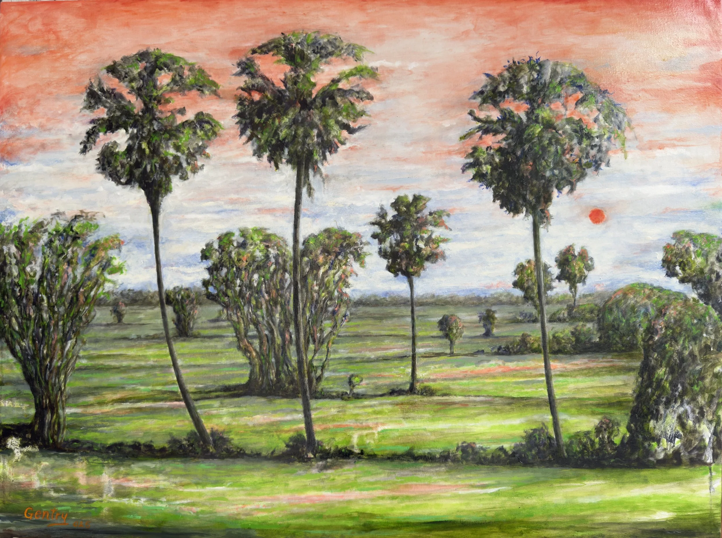 William Gentry (b. 1959)
I Saw You on the Way to Phnom Penh, 2025
Oil on Canvas
120x90cm.