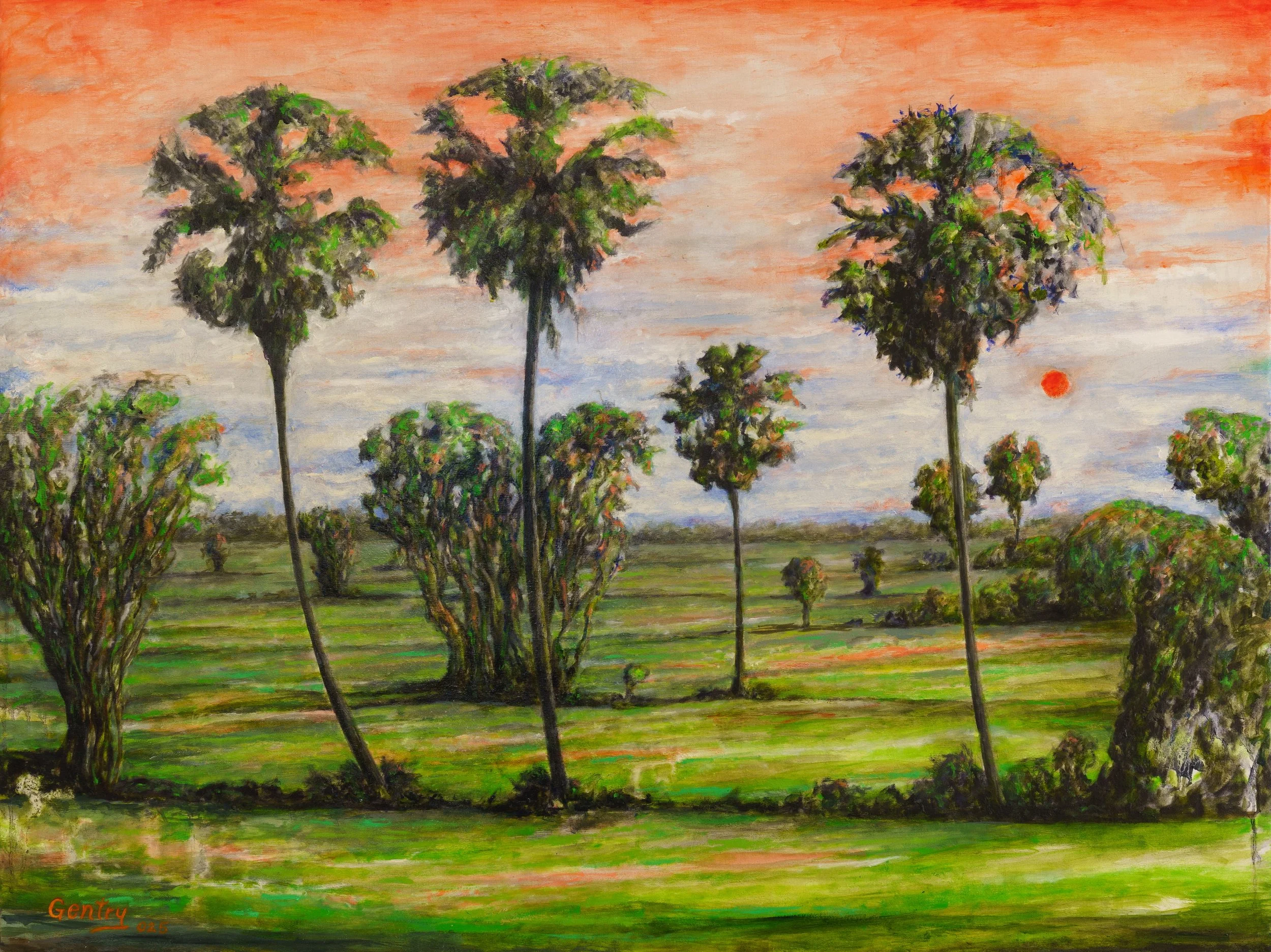 William Gentry 
I Saw You on the Way to Phnom Penh, 2025 
Oil on Canvas  
120x90cm. 