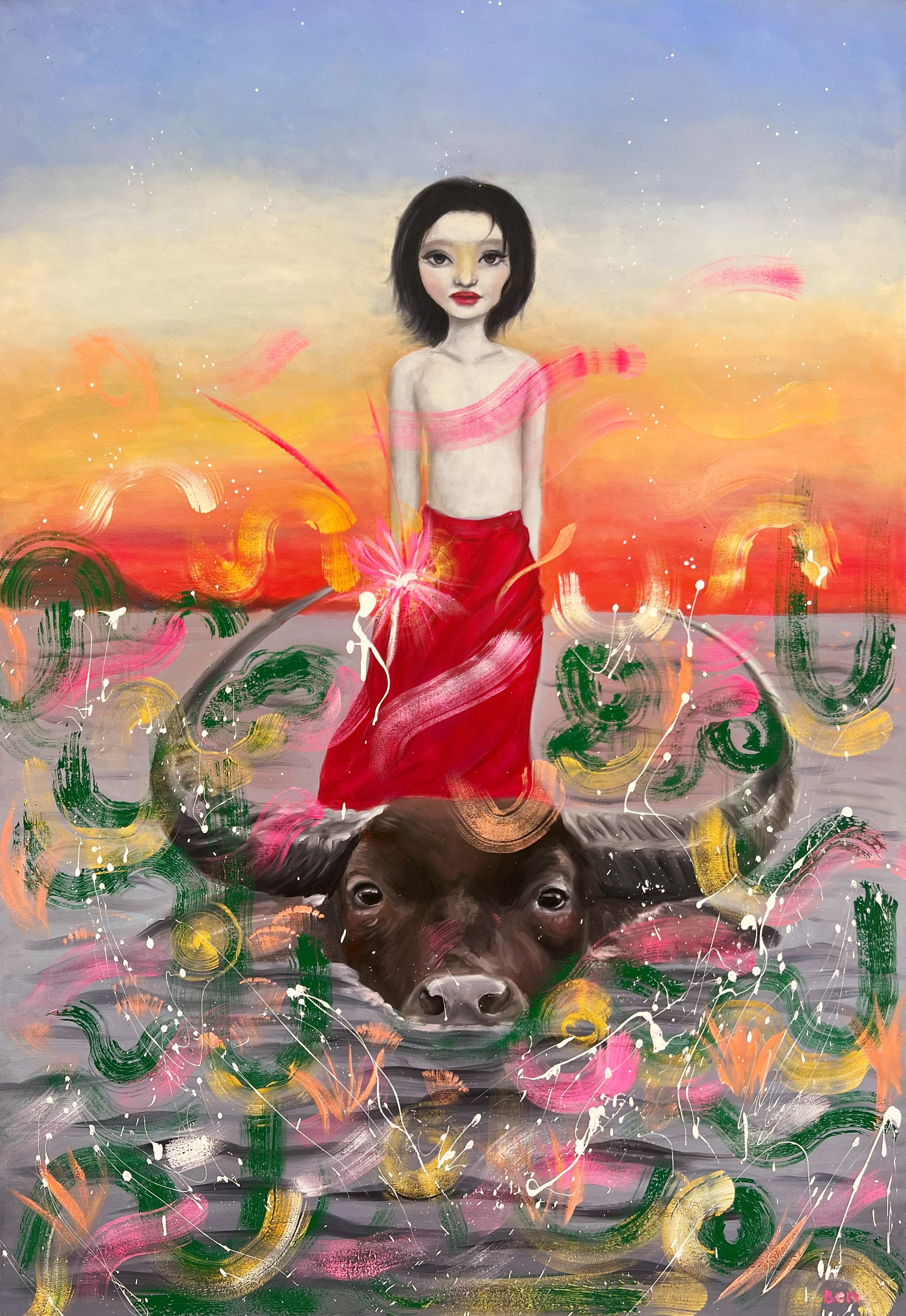 Soben Hour,
Holy, 2025,
Oil on Canvas,
90x130cm,