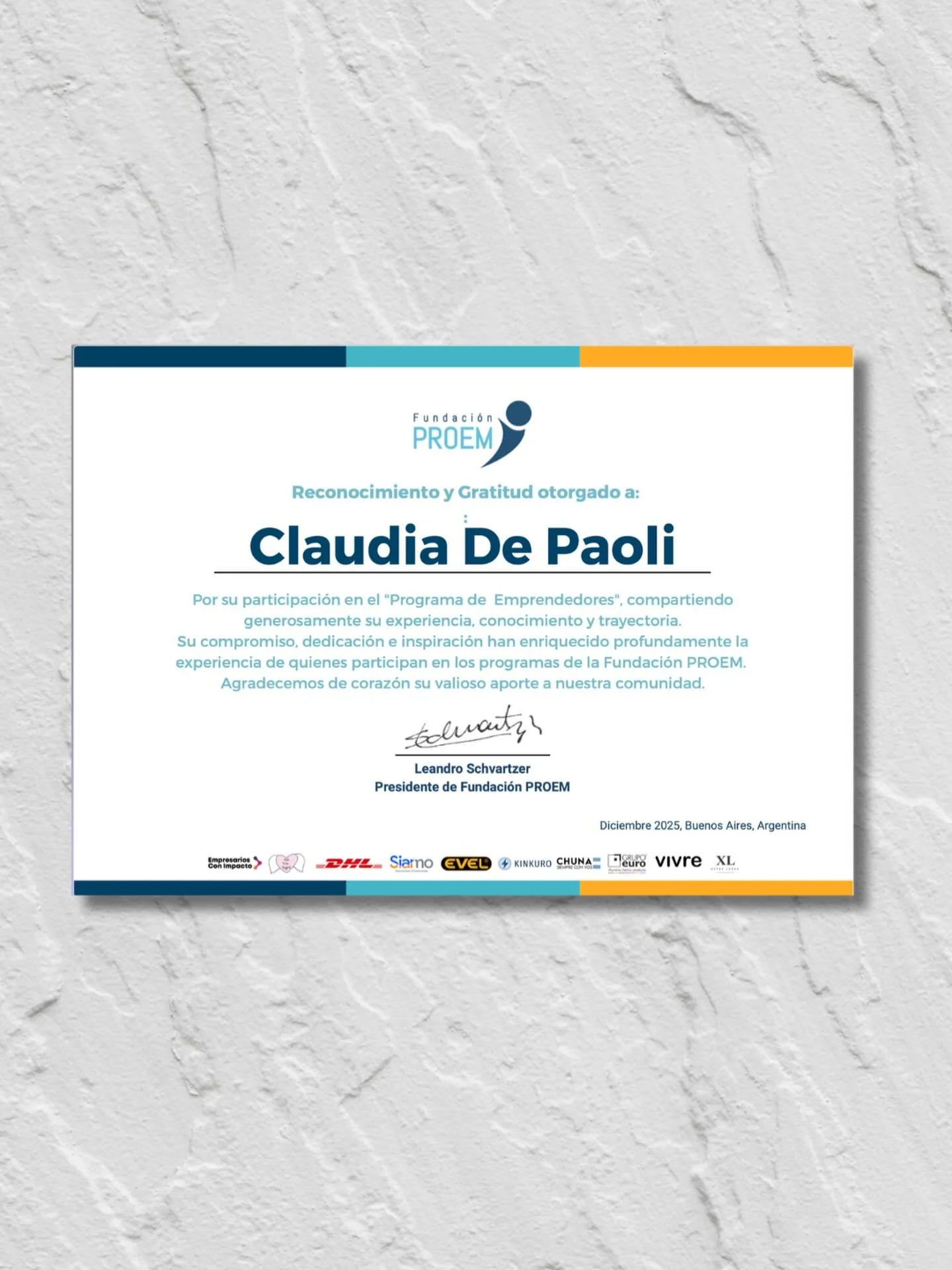 Gracias @fundacionproem por convocarme para ser parte de esta maravillosa propuesta que potencia a tantos emprendedores ✨