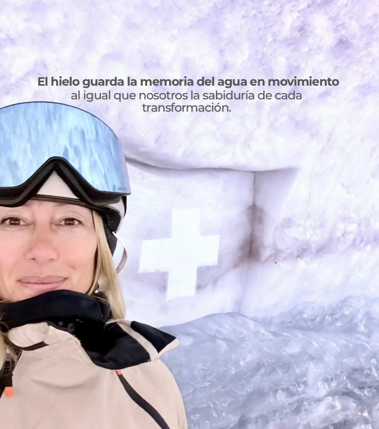 El hielo guarda la memoria del agua en movimiento, al igual que nosotros guardamos la sabidur&iacute;a de cada transformaci&oacute;n.

Hoy te invito a que elijas mirar atr&aacute;s sin juicio y reconocer cada cambio como parte del camino.
Porque no s