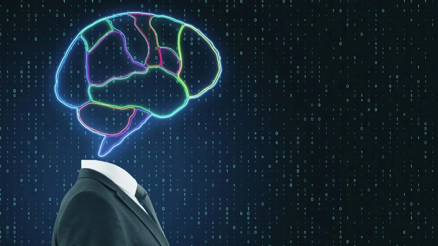 AI governance concept showing artificial intelligence and business leadership