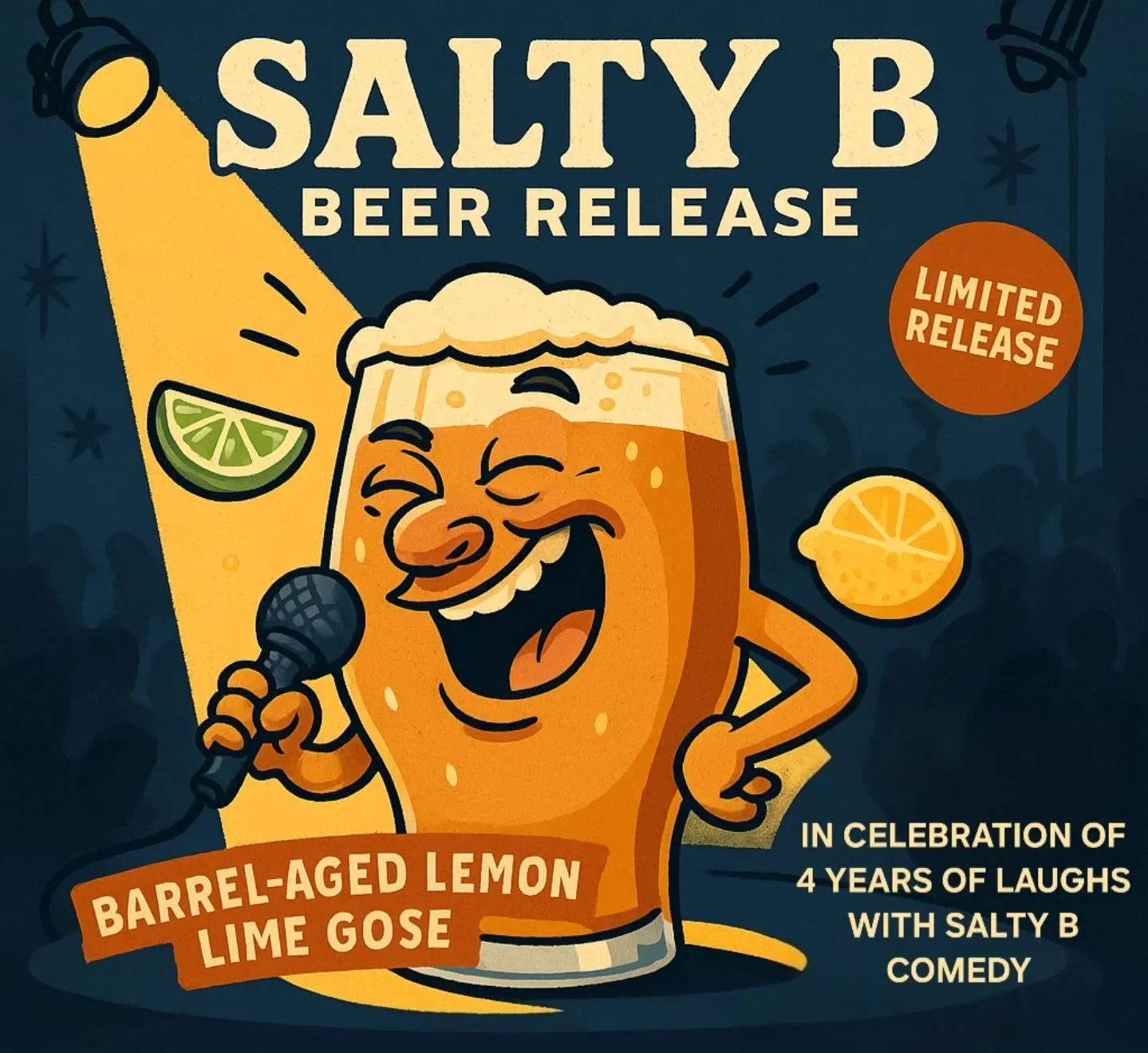 NEW RELEASE: Salty B Gose
Our gin barrel-aged gose is here!

First sip hits with bright lemon-lime and a touch of saltiness, then rolls into the botanical notes from the gin barrels that balance everything out into a crisp, super-dry finish. (5.7% AB