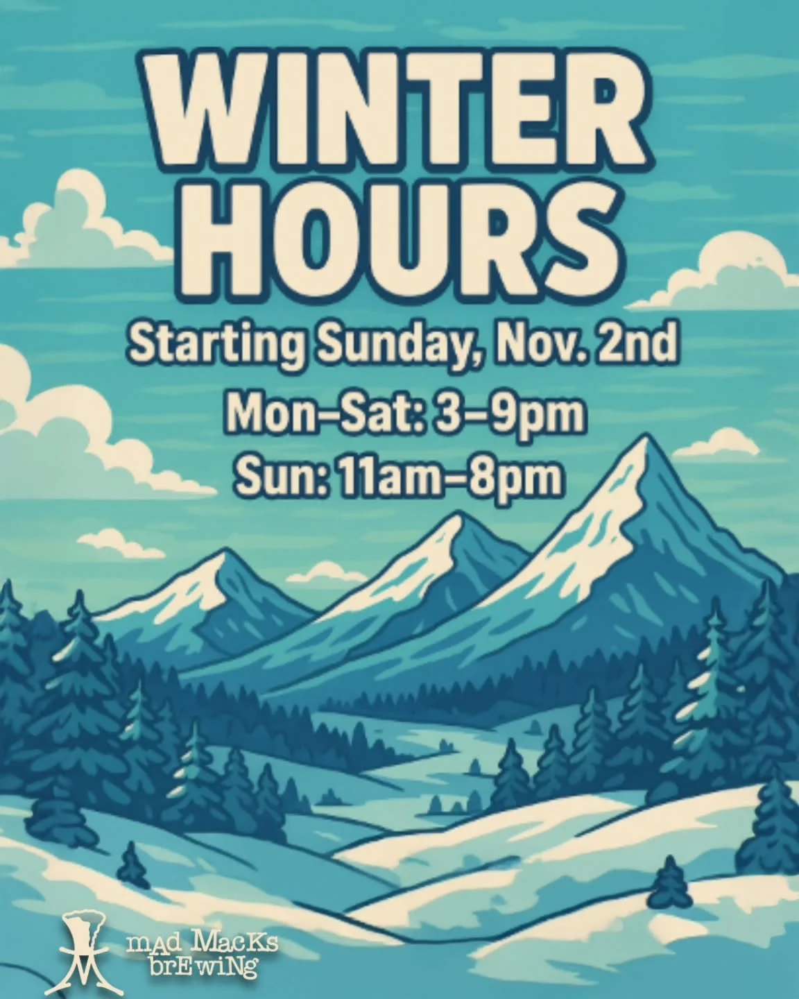 Starting on Day Light Savings we are changing our hours.