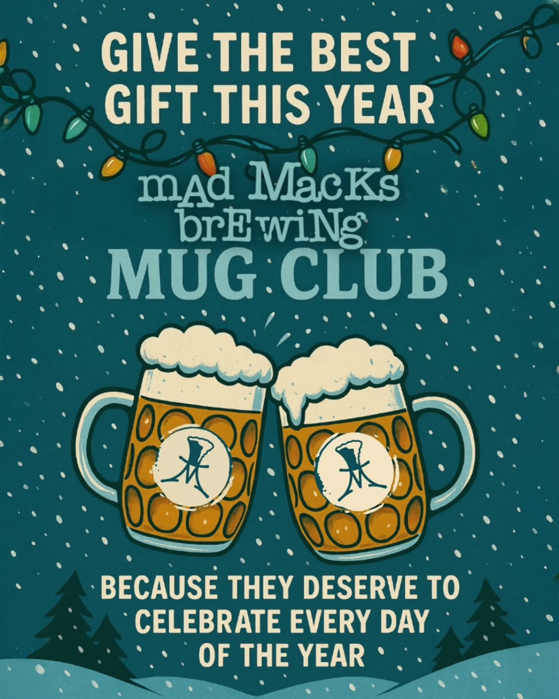 Mug Club is the perfect gift for the beer lover in your life. Join Now through Dec. 31st. For just $200, enjoy exclusive perks and savings that more than pay for themselves.

2026 Membership Includes:
&bull; 20oz mug pours for the price of a pint
&bu