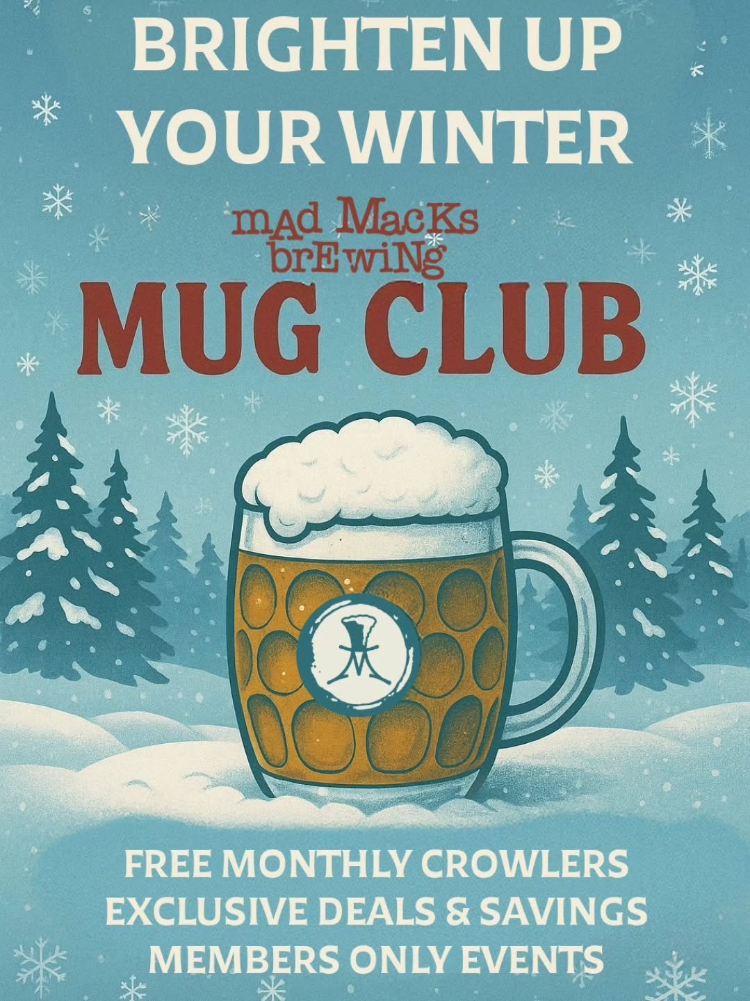 Our Mug Club Membership the perfect gift for the beer lover in your life, or a present for yourself while supporting a small business.

Join before the end of year and celebrate with a mug of beer that is exclusively reserved for members

2026 Member