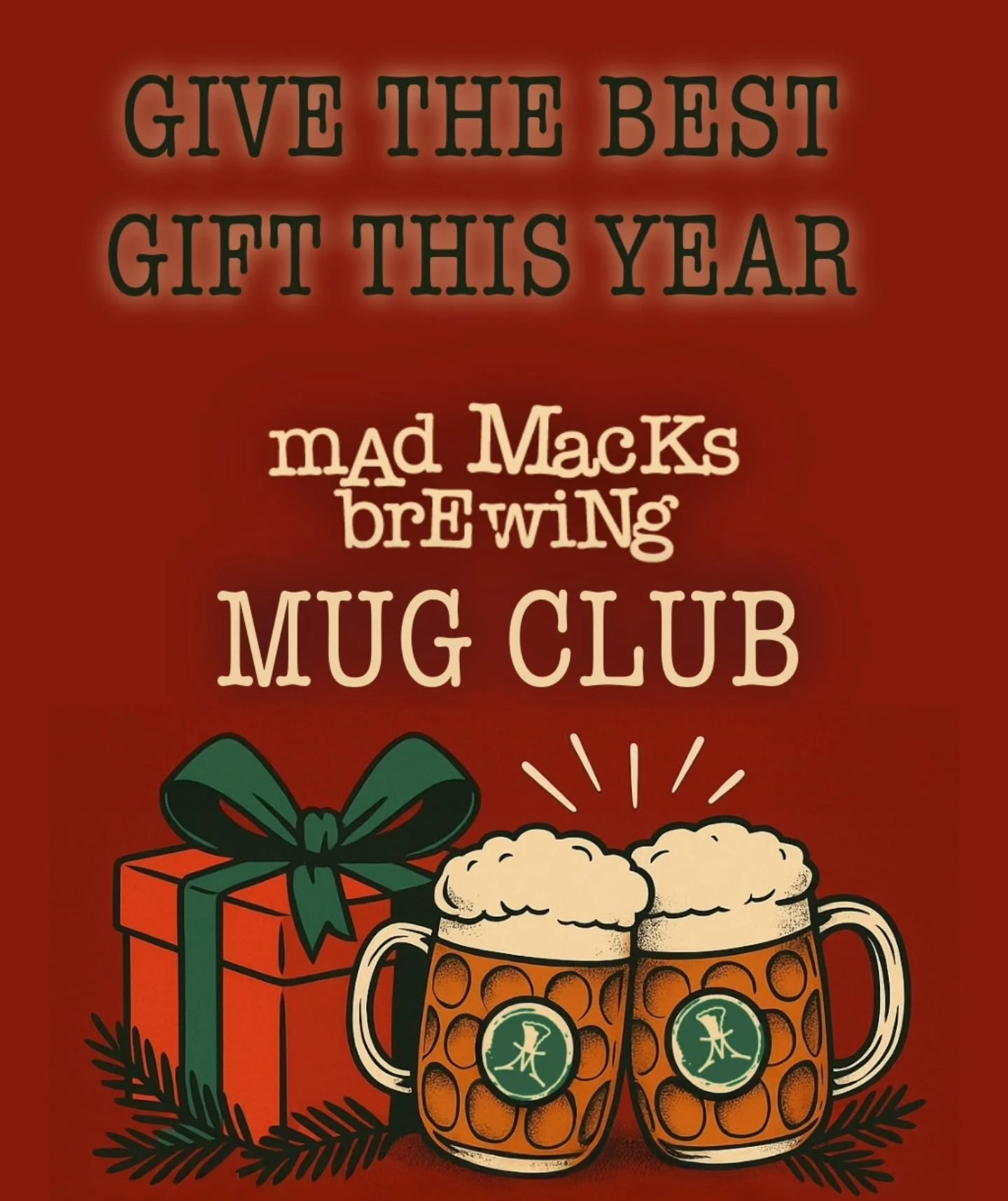 Our Mug Club Membership the perfect gift for the beer lover in your life, or a present for yourself while supporting a small business.

2026 Membership Includes:
&bull; 20oz mug pours for the price of a pint
&bull; 15% off merch and food
&bull; One f