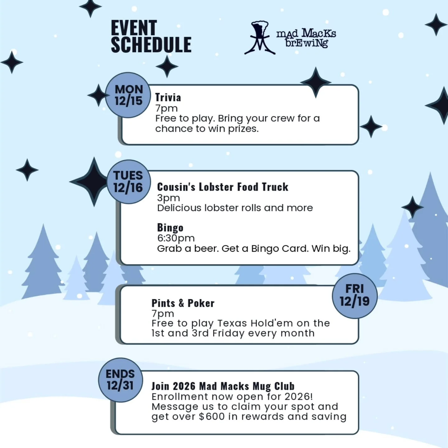 Looking for fun and @cousinsmainelobster this week? We have something for all your friends and family at the taproom.

#everyone