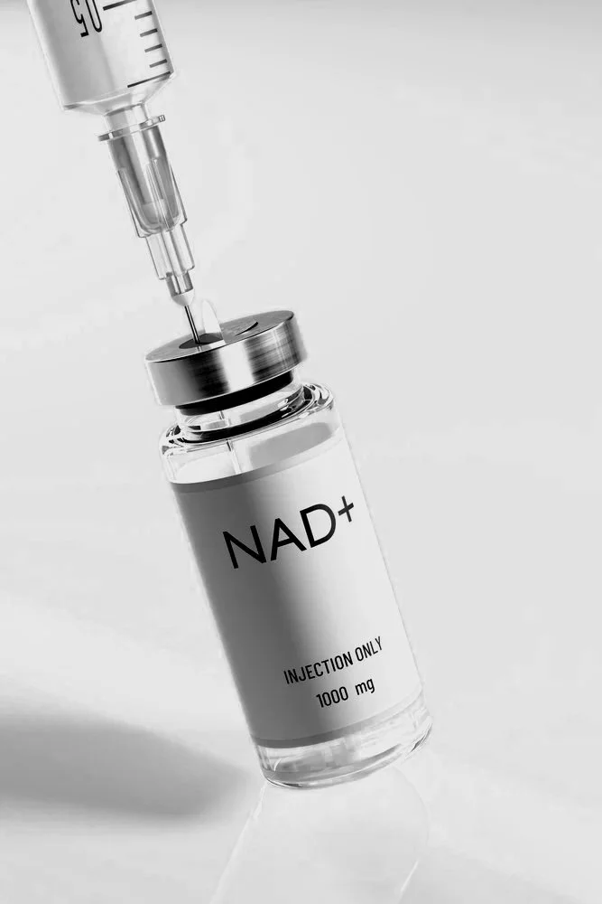 NAD+ vial with syringe for wellness injection