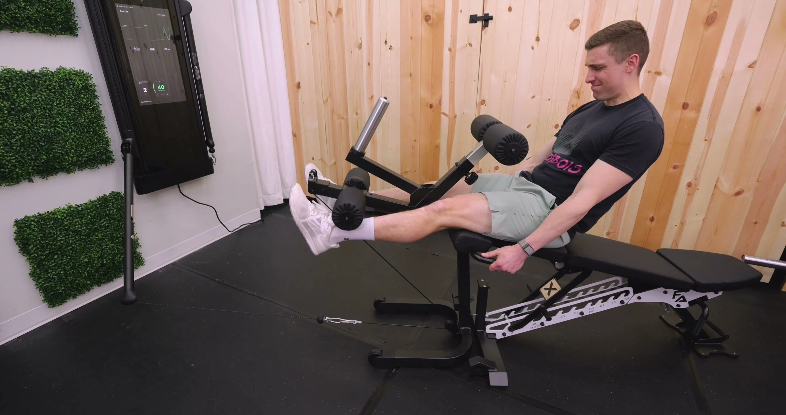 Freak Athlete ABX with leg developer attachment for leg extensions