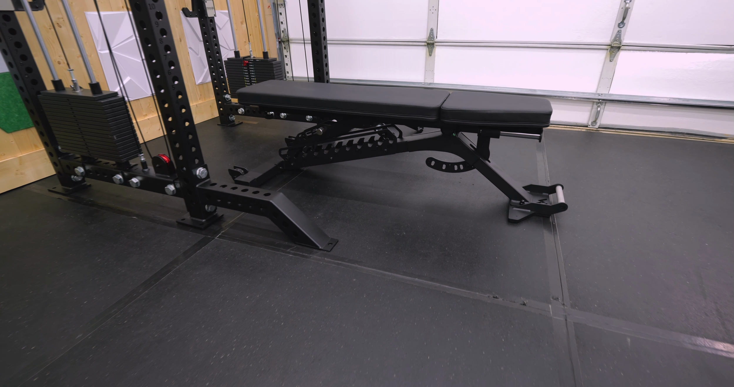 REP Blackwing adjustable bench showing full length and footprint