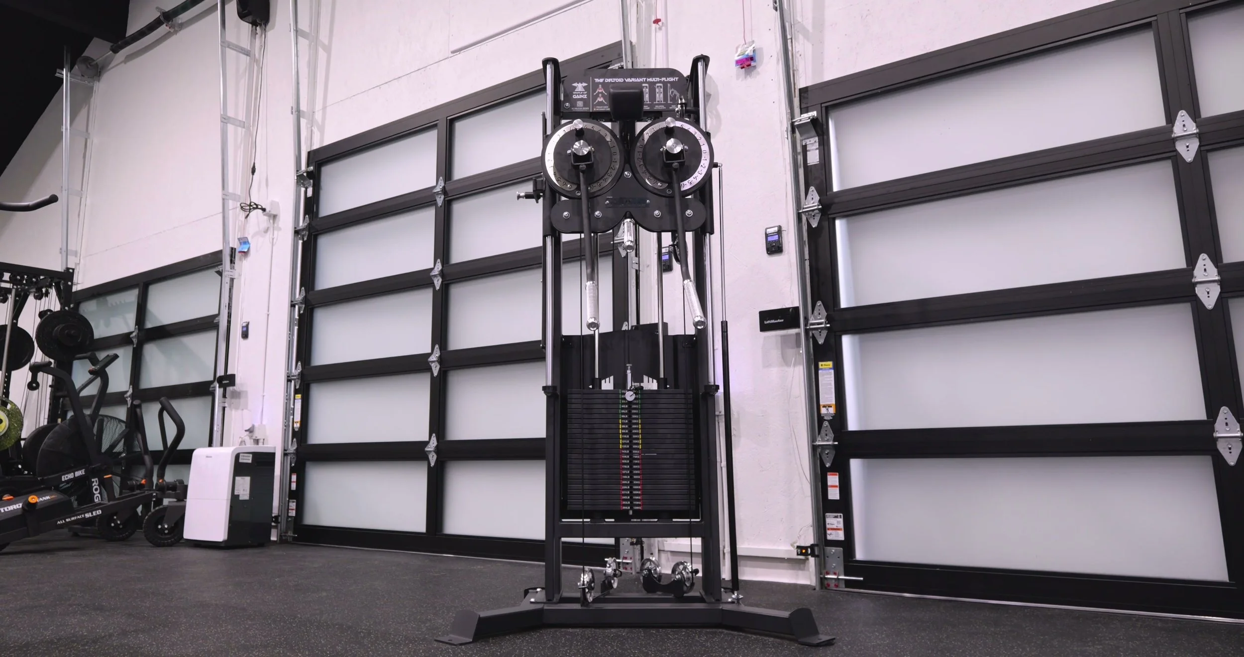 Temple of Gainz Selectorized Standing Multi-Flight V3 set up for a standing lateral raise