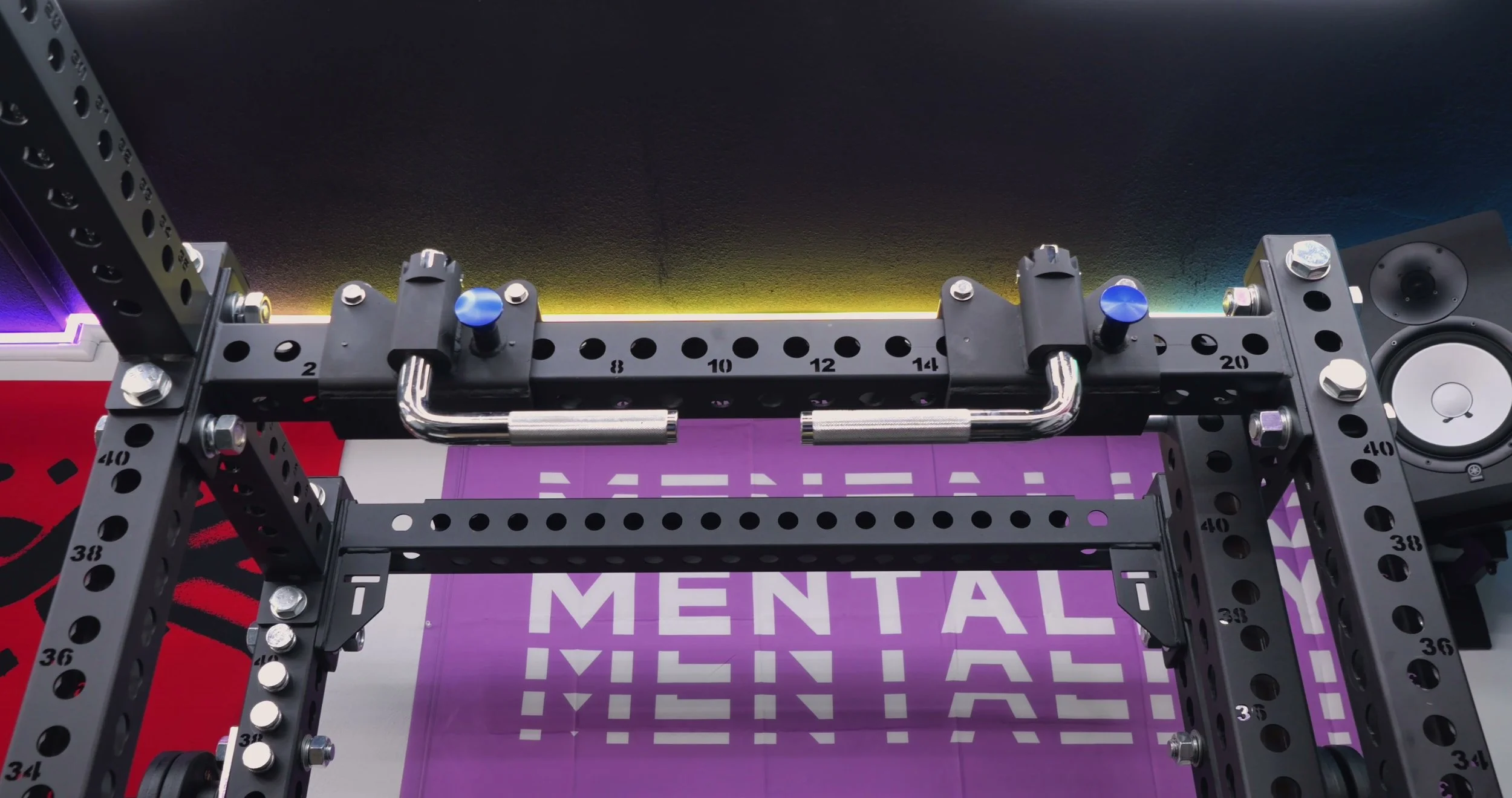 AntaFit Raven Handle mounted on a 3x3 power rack