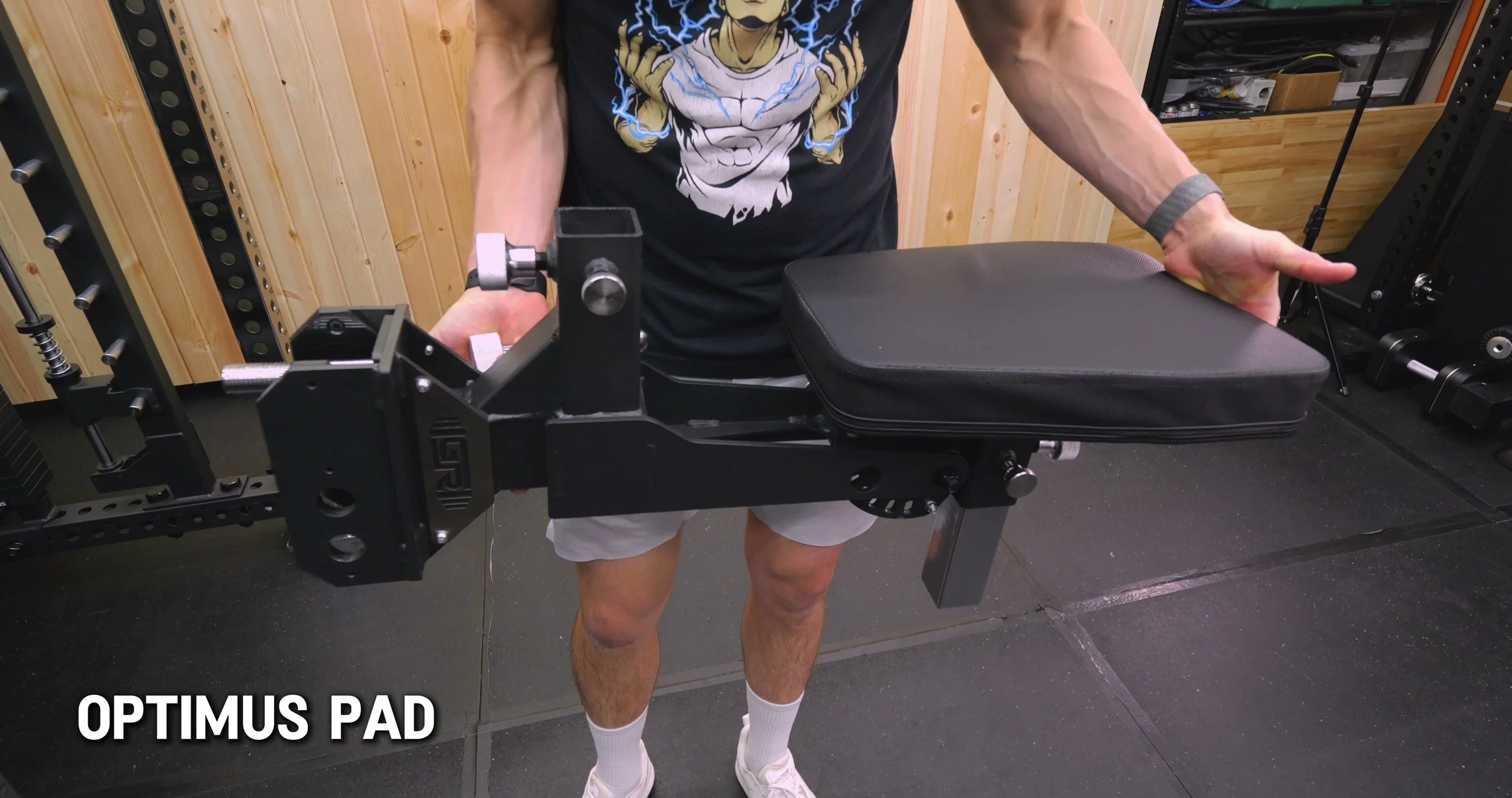 Optimus pad showing angle adjustment near vertical