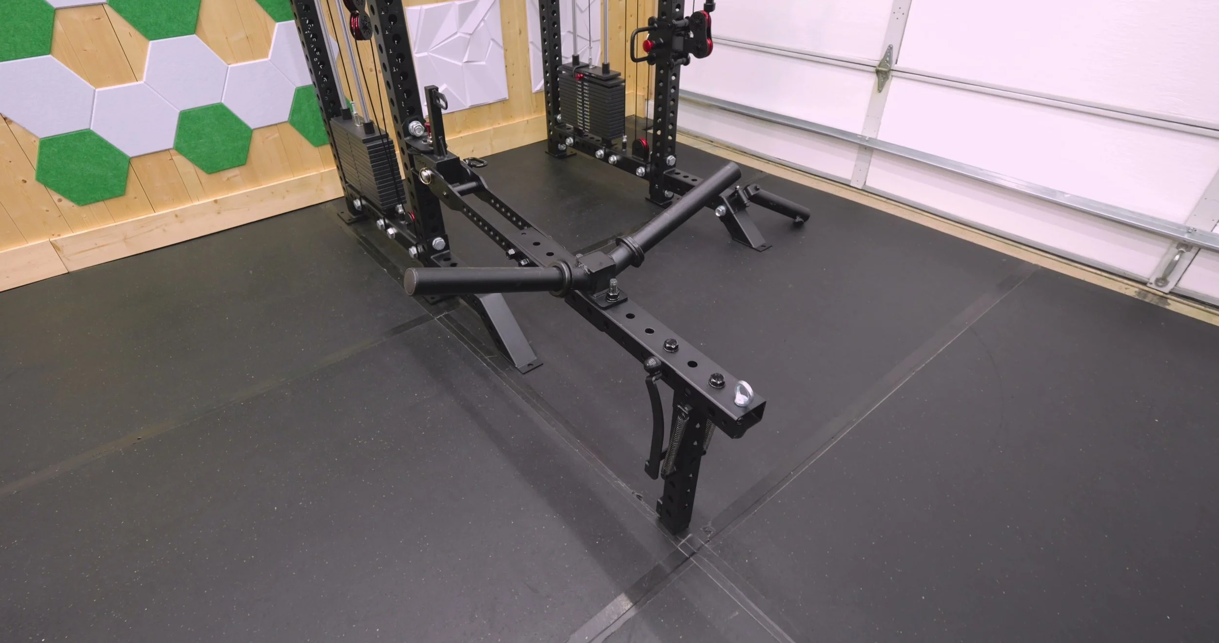 Dual weight horn upgrade installed on Mammoth belt squat