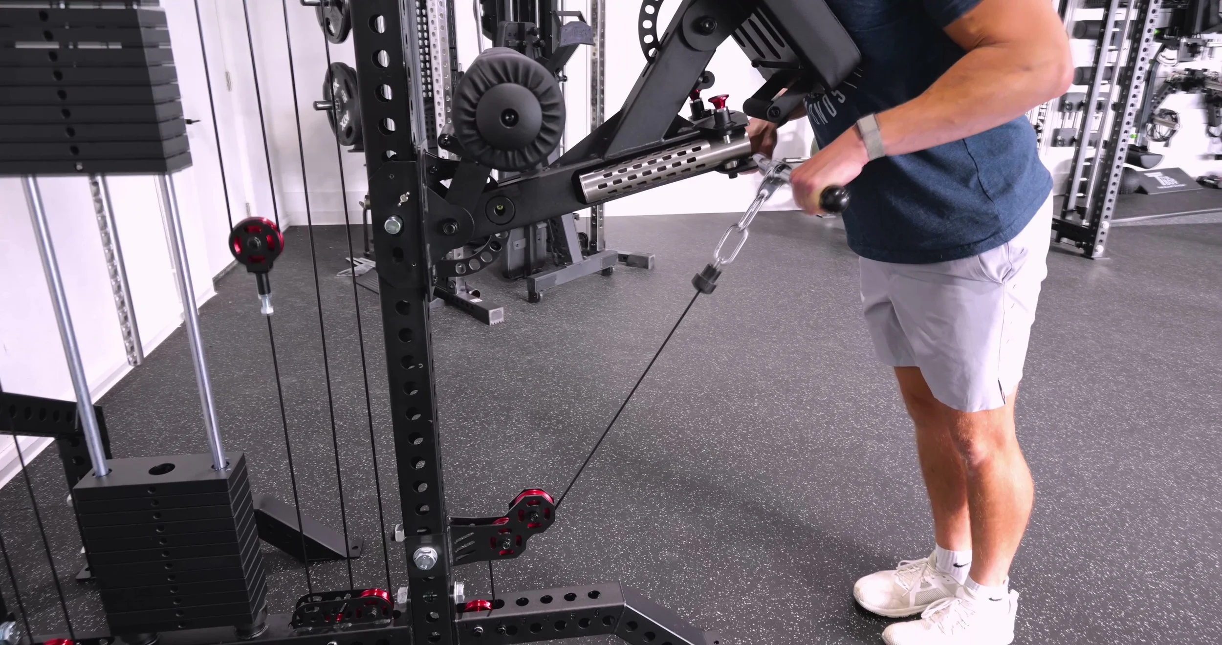 Gatling Seat set up for mid-row and chest-supported work on the Cloverfield
