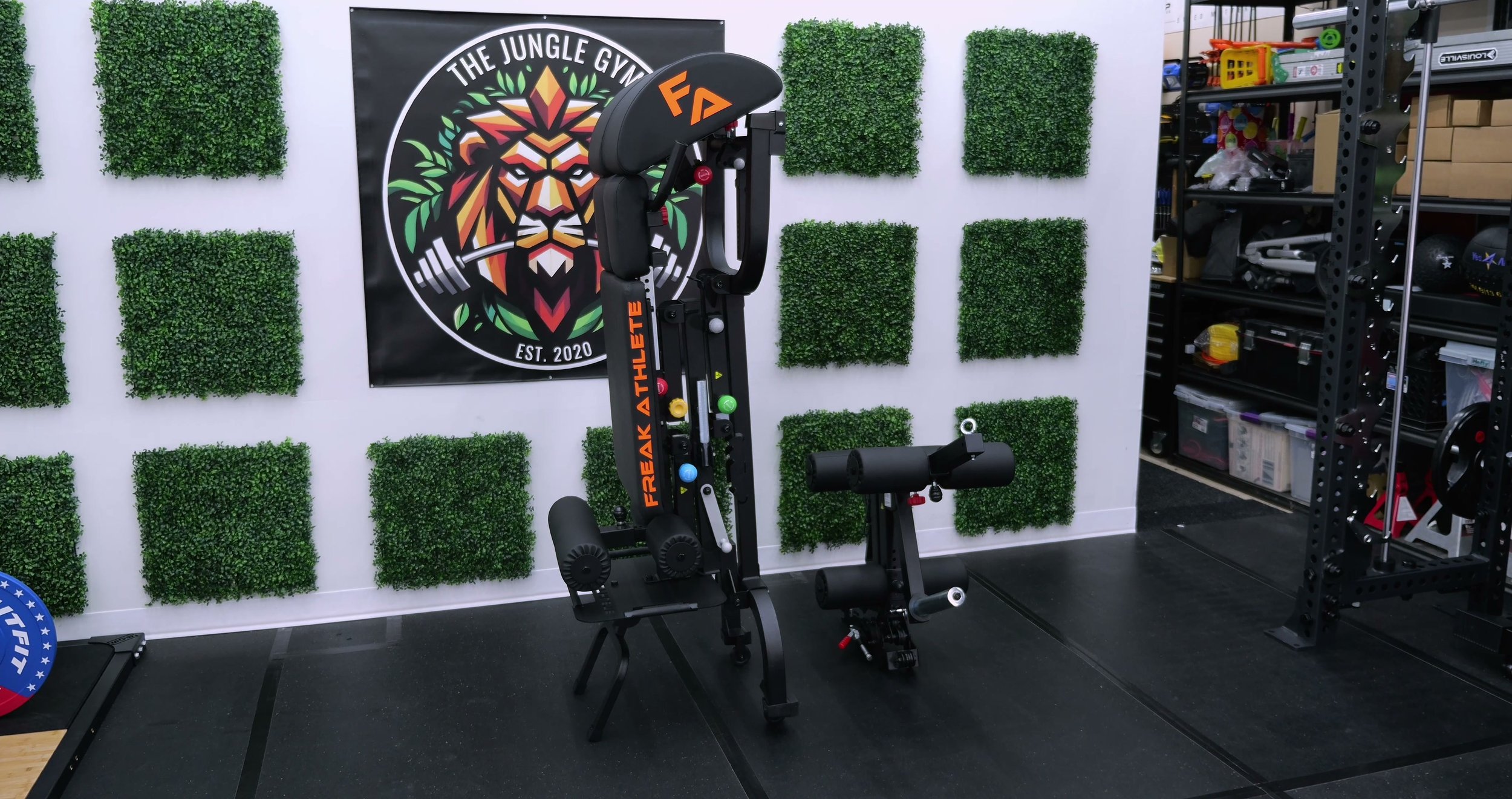 Hyper Pro stored upright in a corner taking minimal floor space