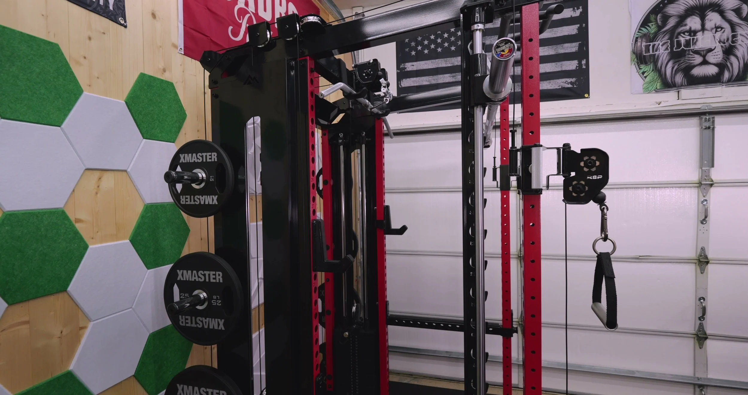 rep altitude rack with integrated smith machine inside rack