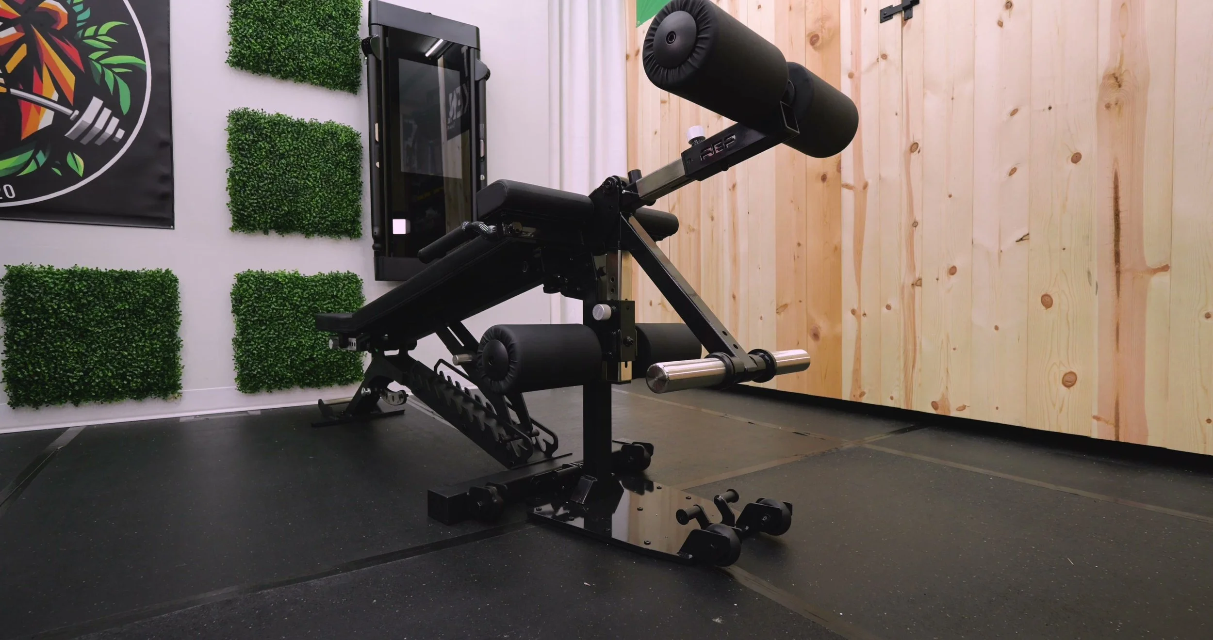 rep leg extension and leg curl bench attachment mounted to blackwing bench
