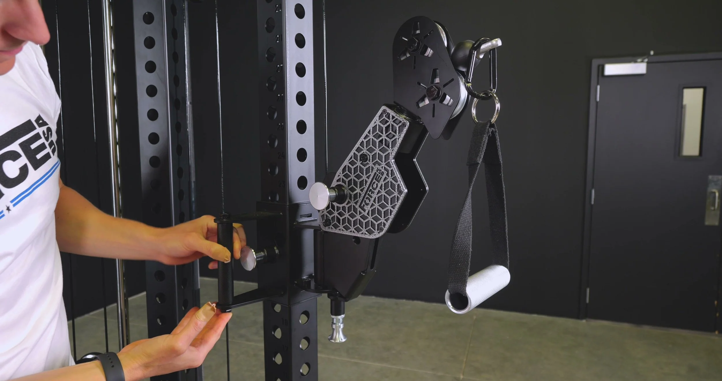 3x3 uprights and laser cut numbering on Force USA FTR