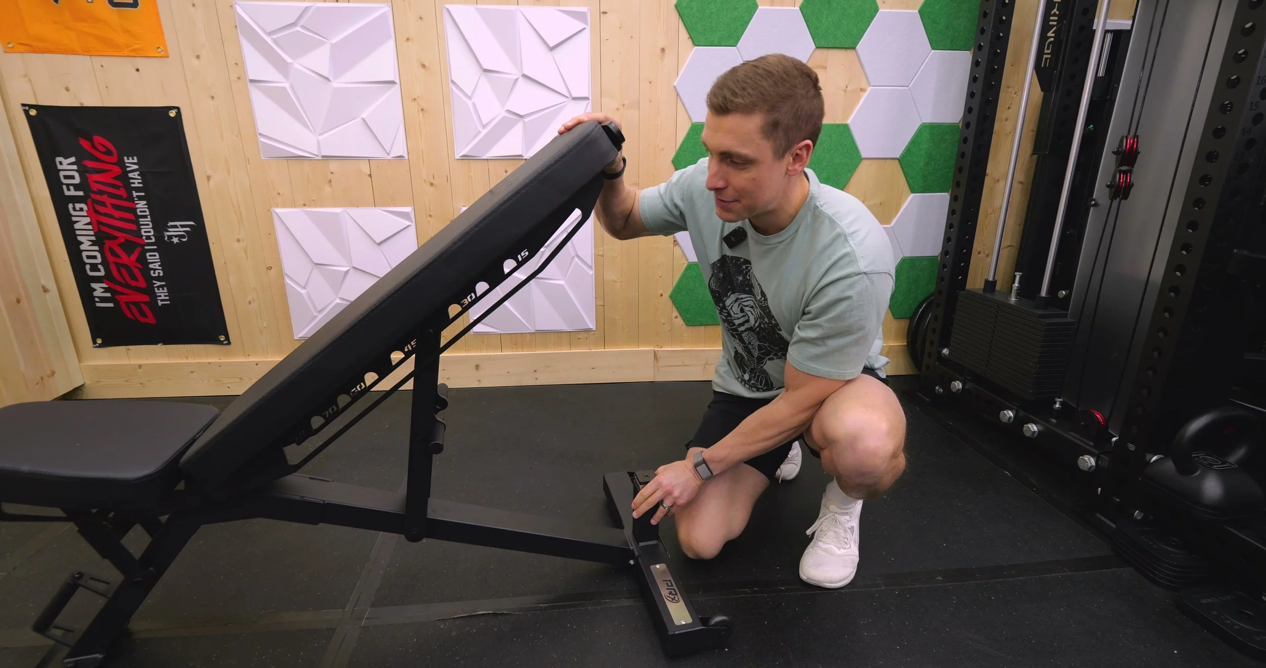 Inverse ladder adjustment system on PRX Stealth Bench