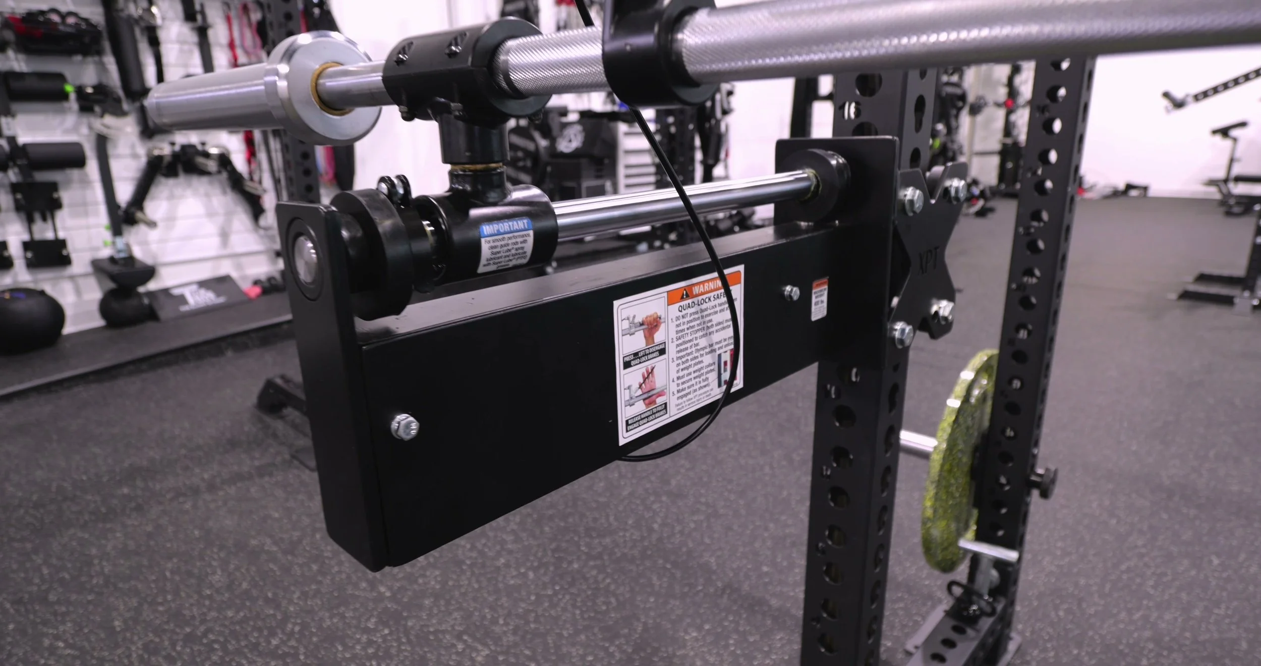 Close-up of the handbrakes on the XPT Self-Spotting Bar