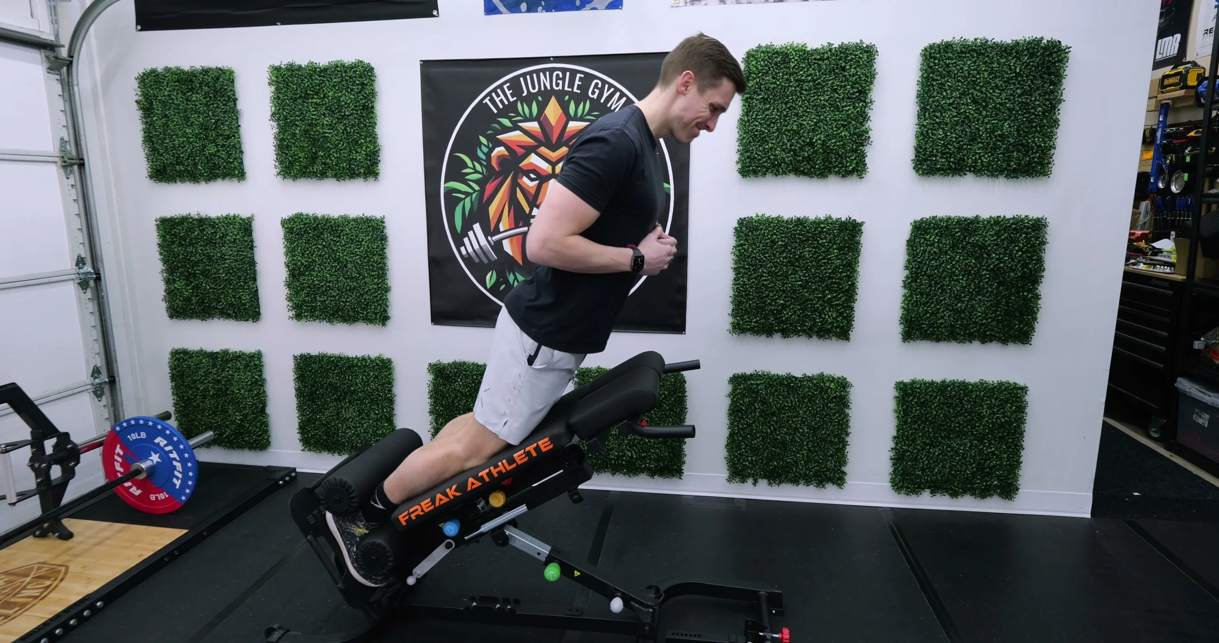 Hyper Pro configured for Nordic curls with adjustable angle