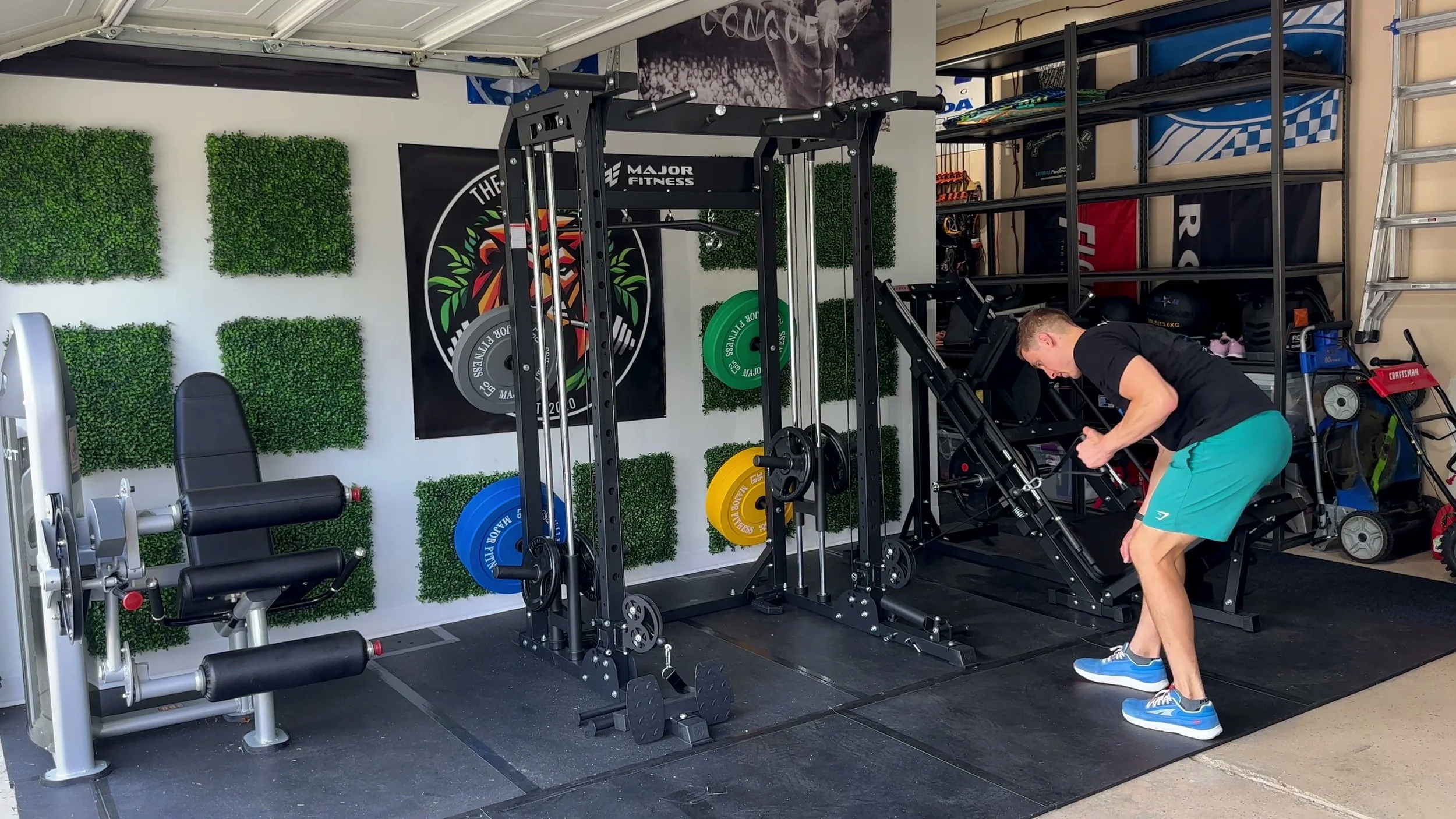 major fitness f22 low row foot plate and lower cable setup